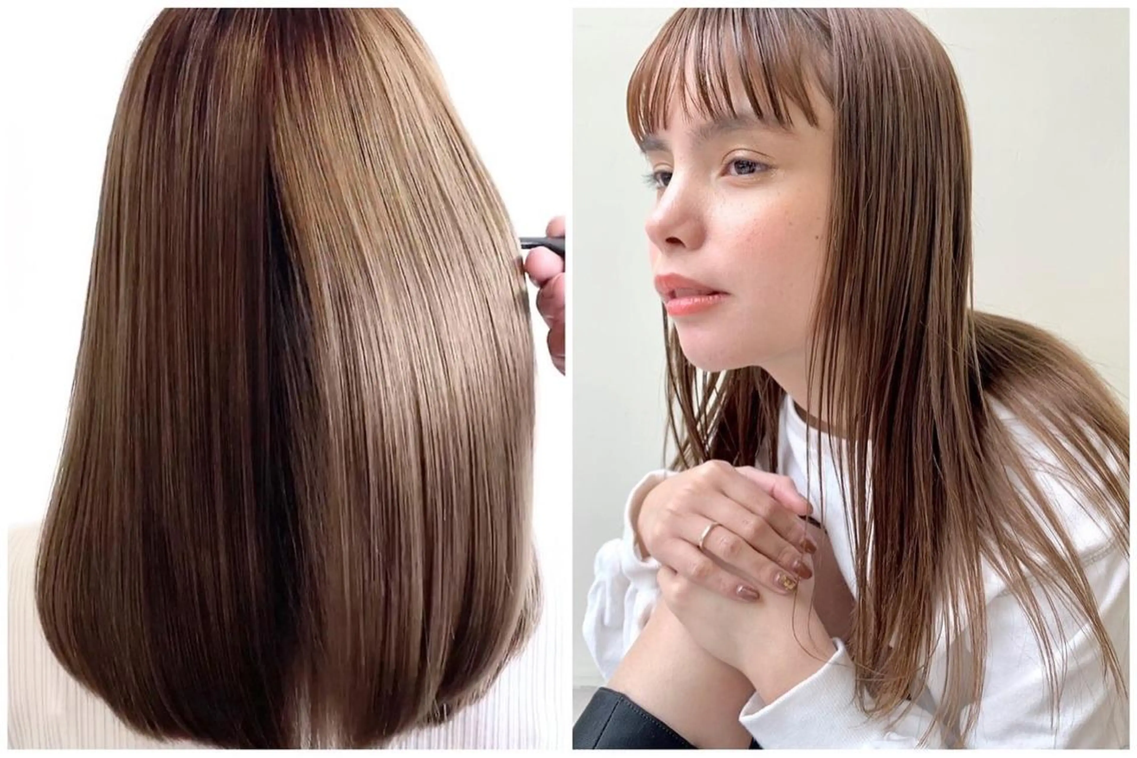 ロング 酸性ストレート パーマ美容師 hanaのヘアスタイル