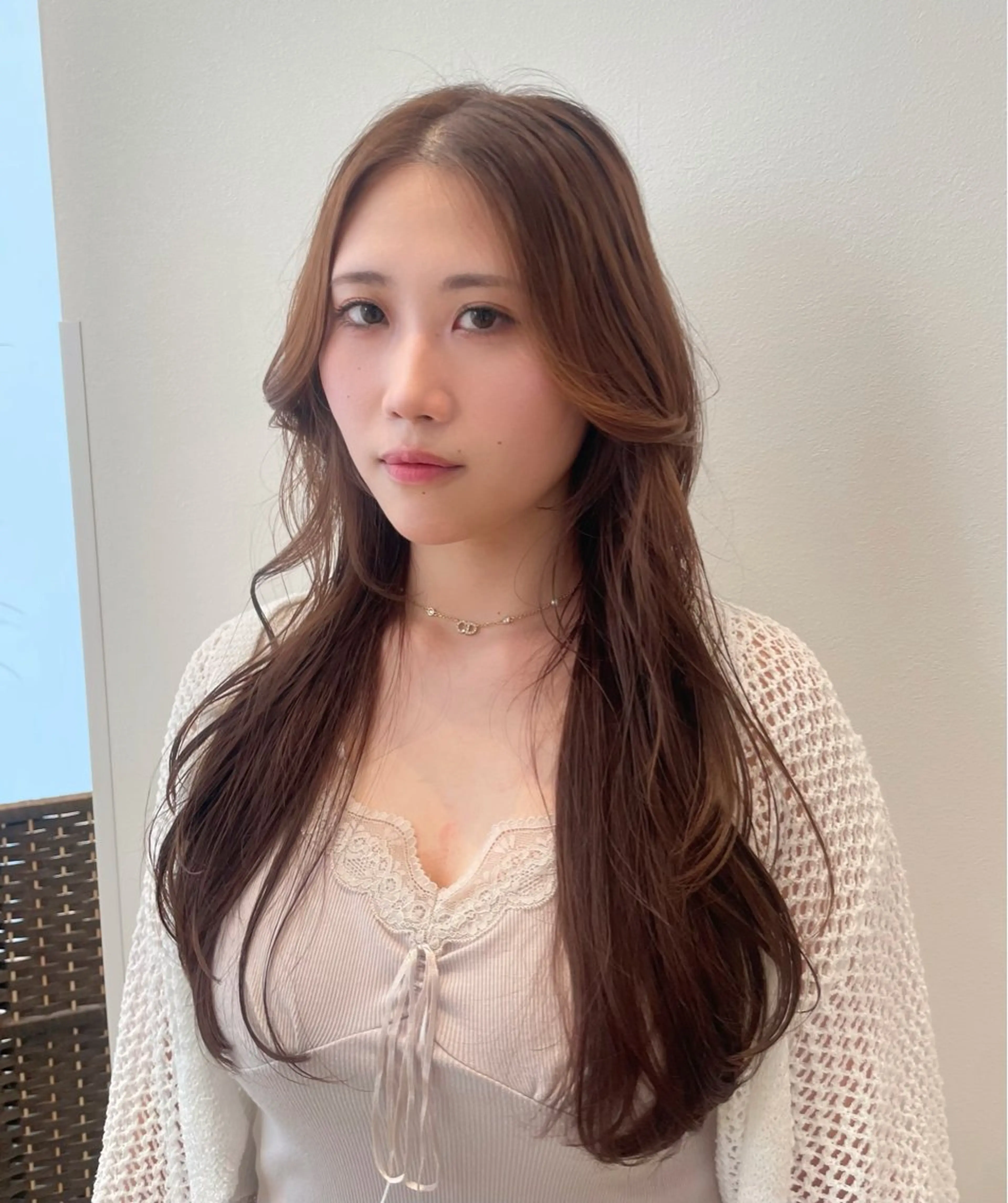 ロング カラー 髪質改善 カット ヘアカラー トリートメント k-two✨たき艶感 カラー／美髪矯正のヘアスタイル