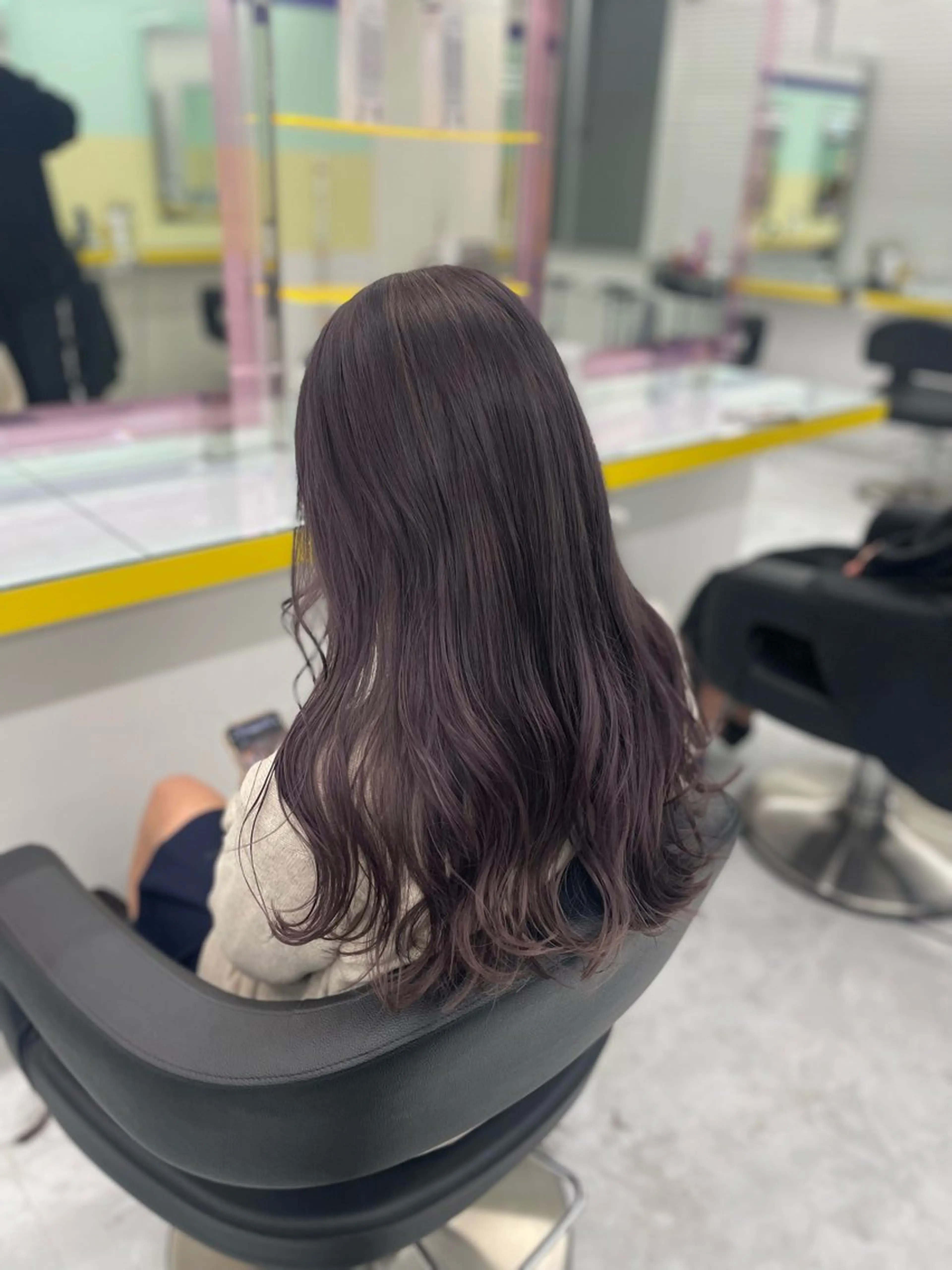 ロング カラー ヘアアレンジ ヘアカラー トリートメント ヘアセット 💕透明感暗髪💕 りくのヘアスタイル