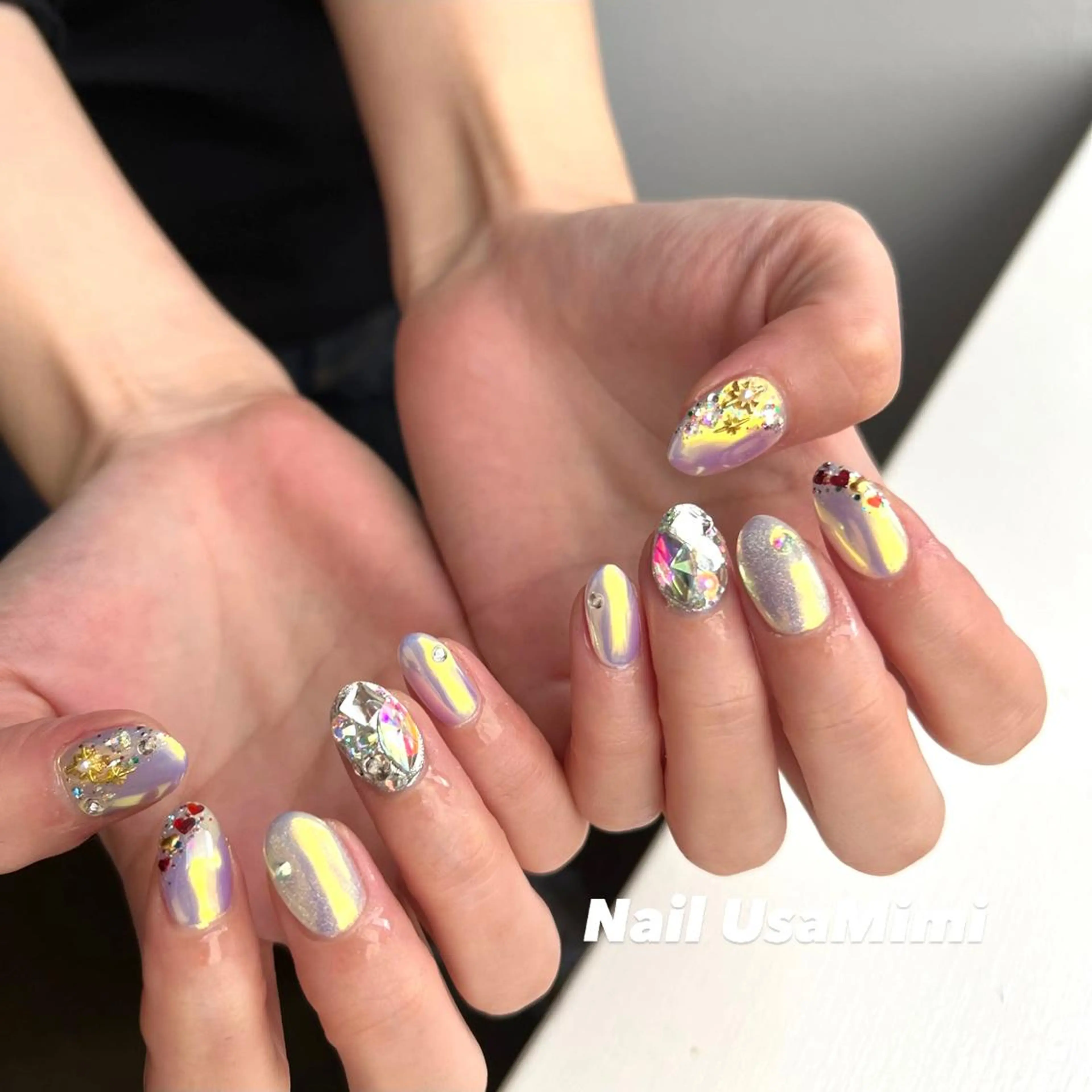 ネイル フットネイル ジェルネイル マグネットネイル 持ち込み ニュアンスネイル 本町ネイルNail UsaMimiのネイルデザイン