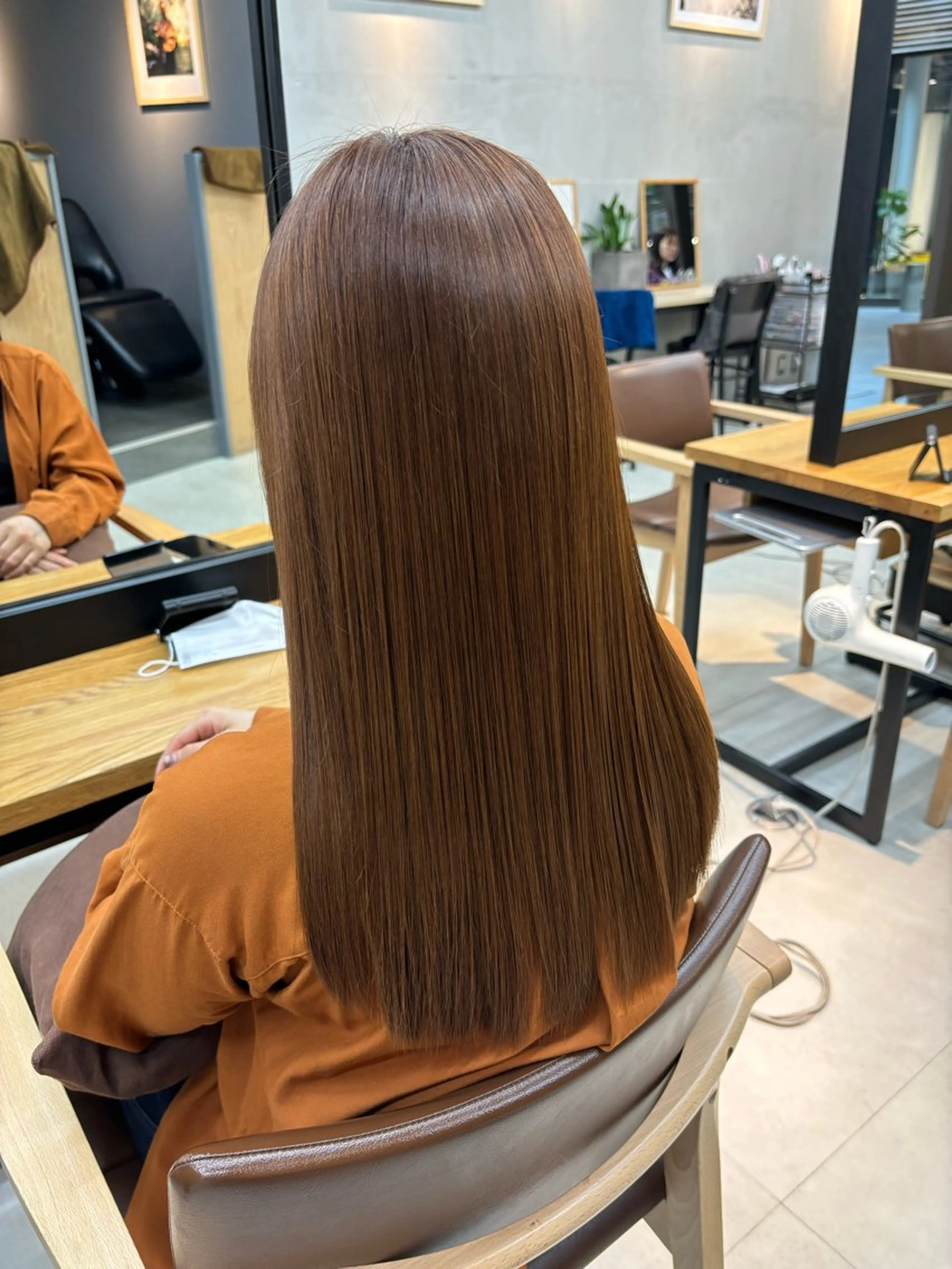 ロング 縮毛矯正 縮毛矯正 透明感抜群オリーブ/ ショウキのヘアスタイル