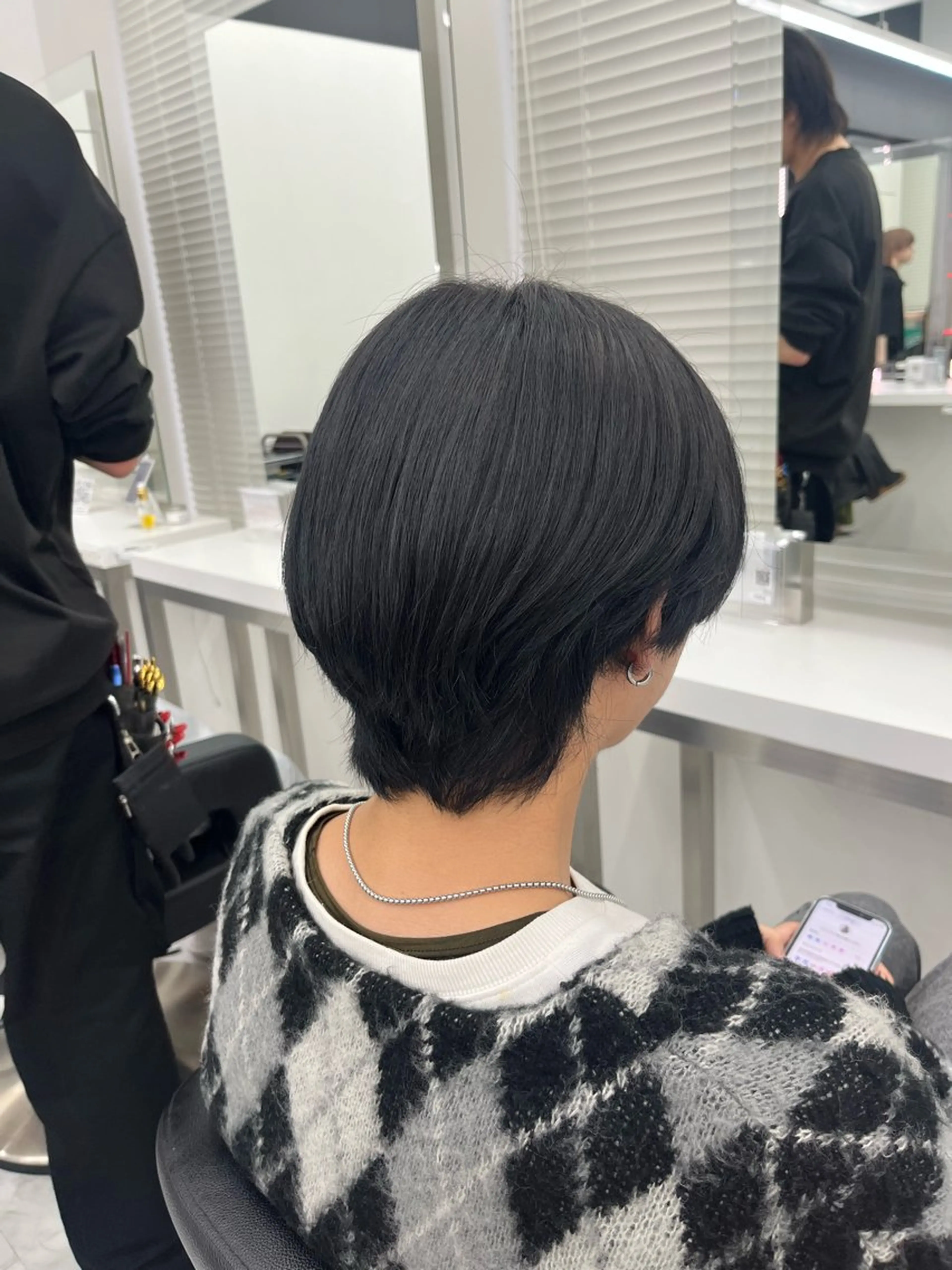 ショート カラー メンズ 黒髪 ブルーカラー ブルーブラック ヘアカラー 💖トレンド夏 カラー💖FUTAのヘアスタイル