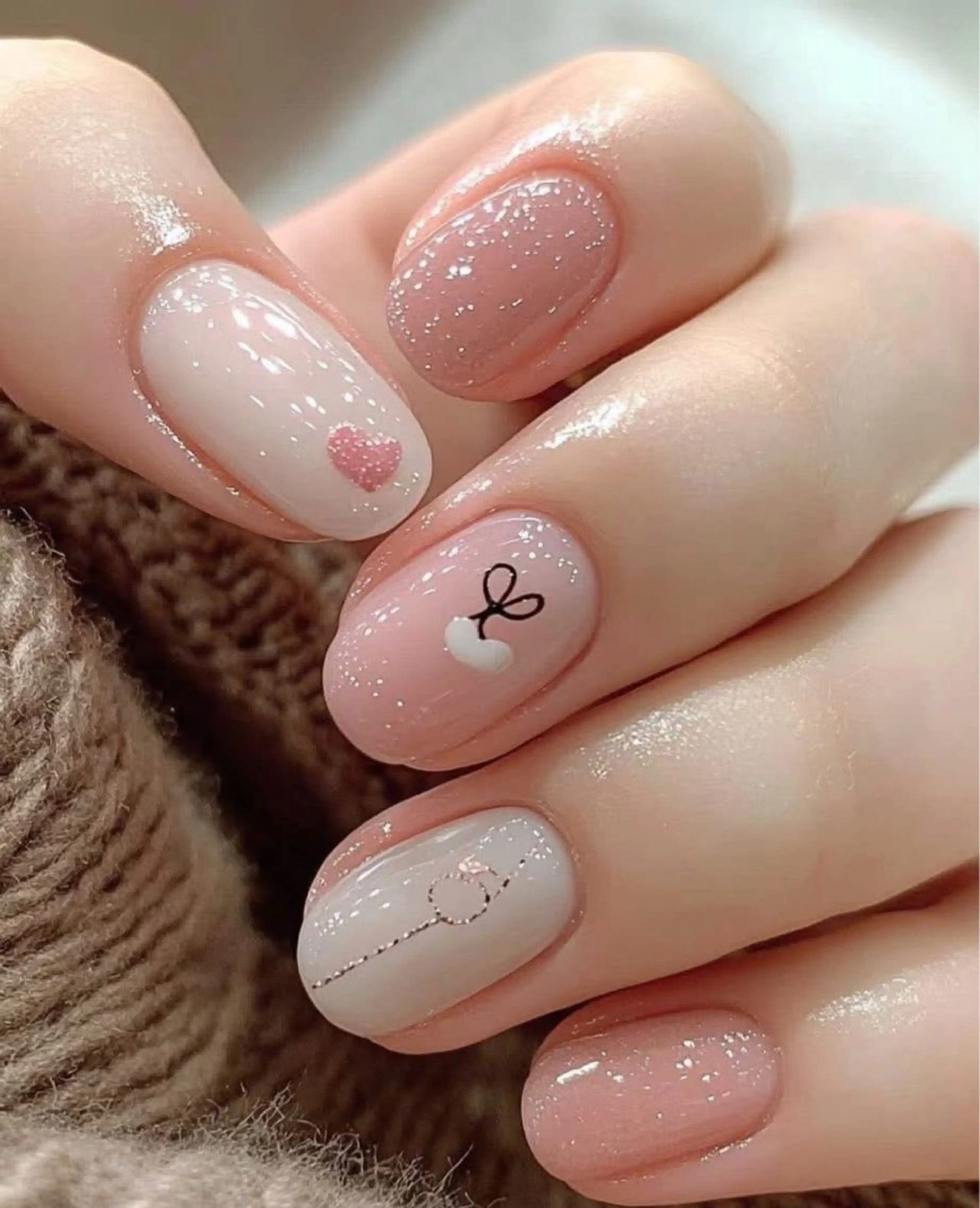 ネイル アートネイル 成人式 ジェルネイル ニュアンスネイル ネイルチップ Kora Nailのネイルデザイン