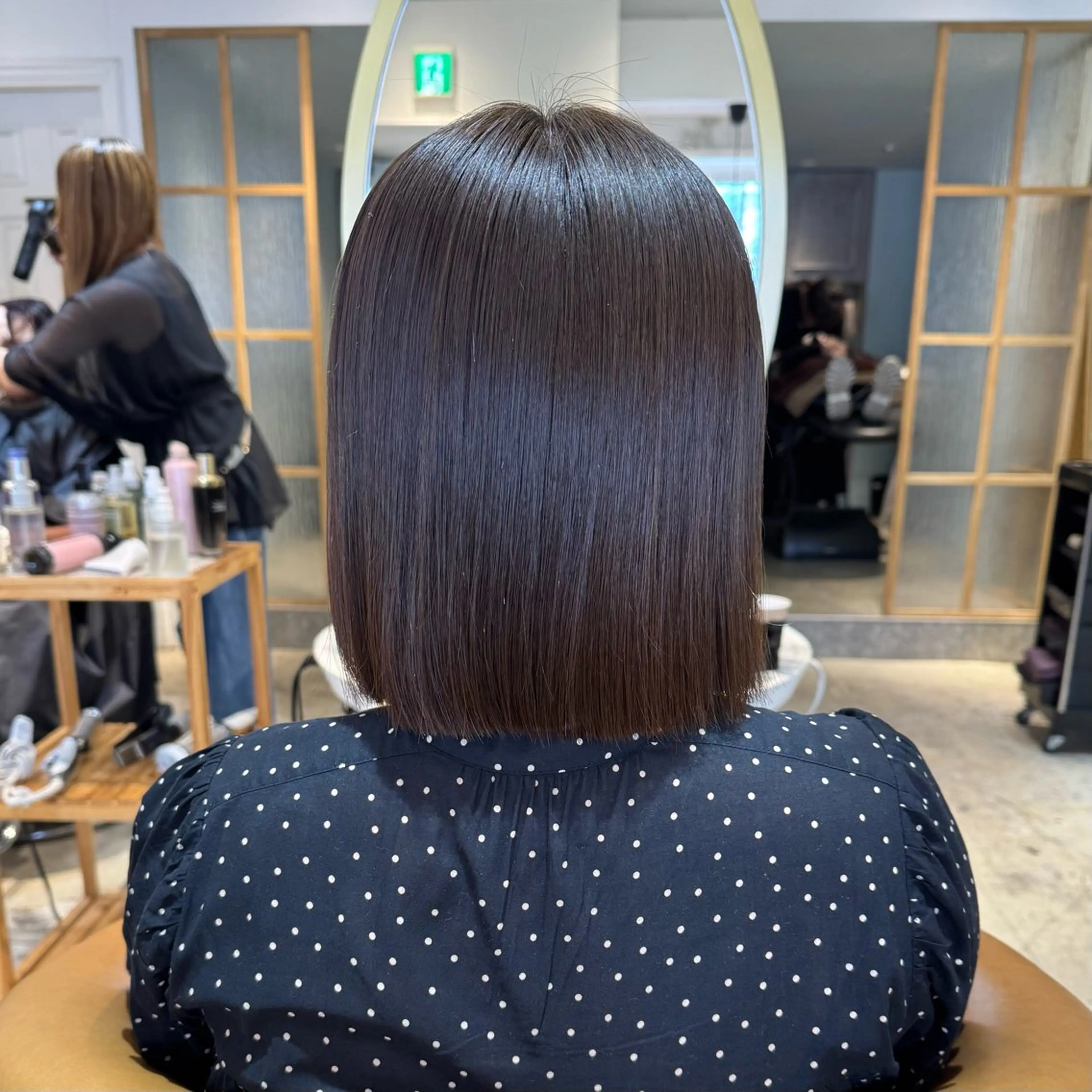 ミディアム ボブ 縮毛矯正 カット ヘアカラー トリートメント ヘアセット 髪質改善/ボブ /韓国/erikoのヘアスタイル