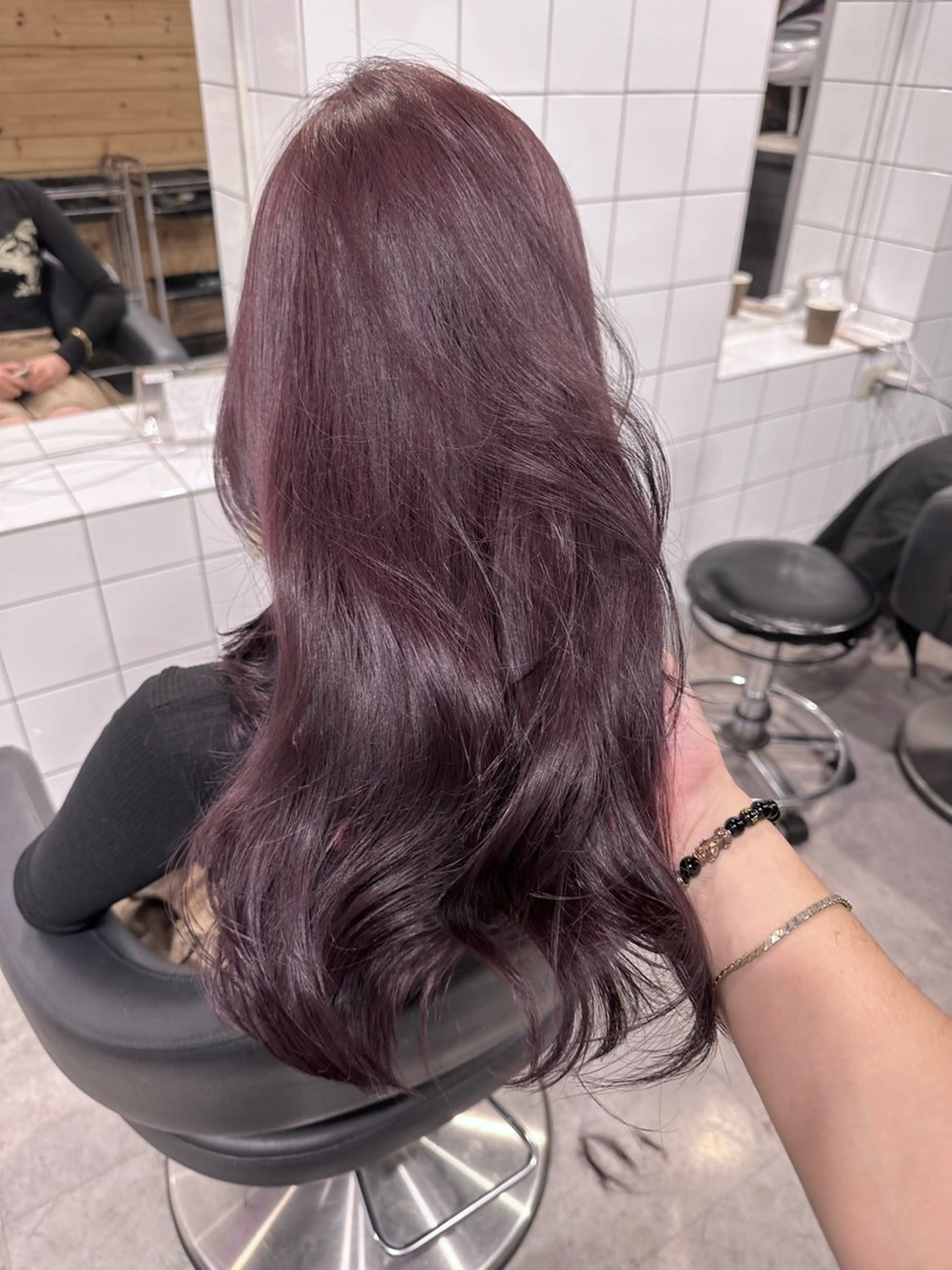ロング カラー カット ヘアカラー トリートメント ブリーチしない 暖色colorのヘアスタイル