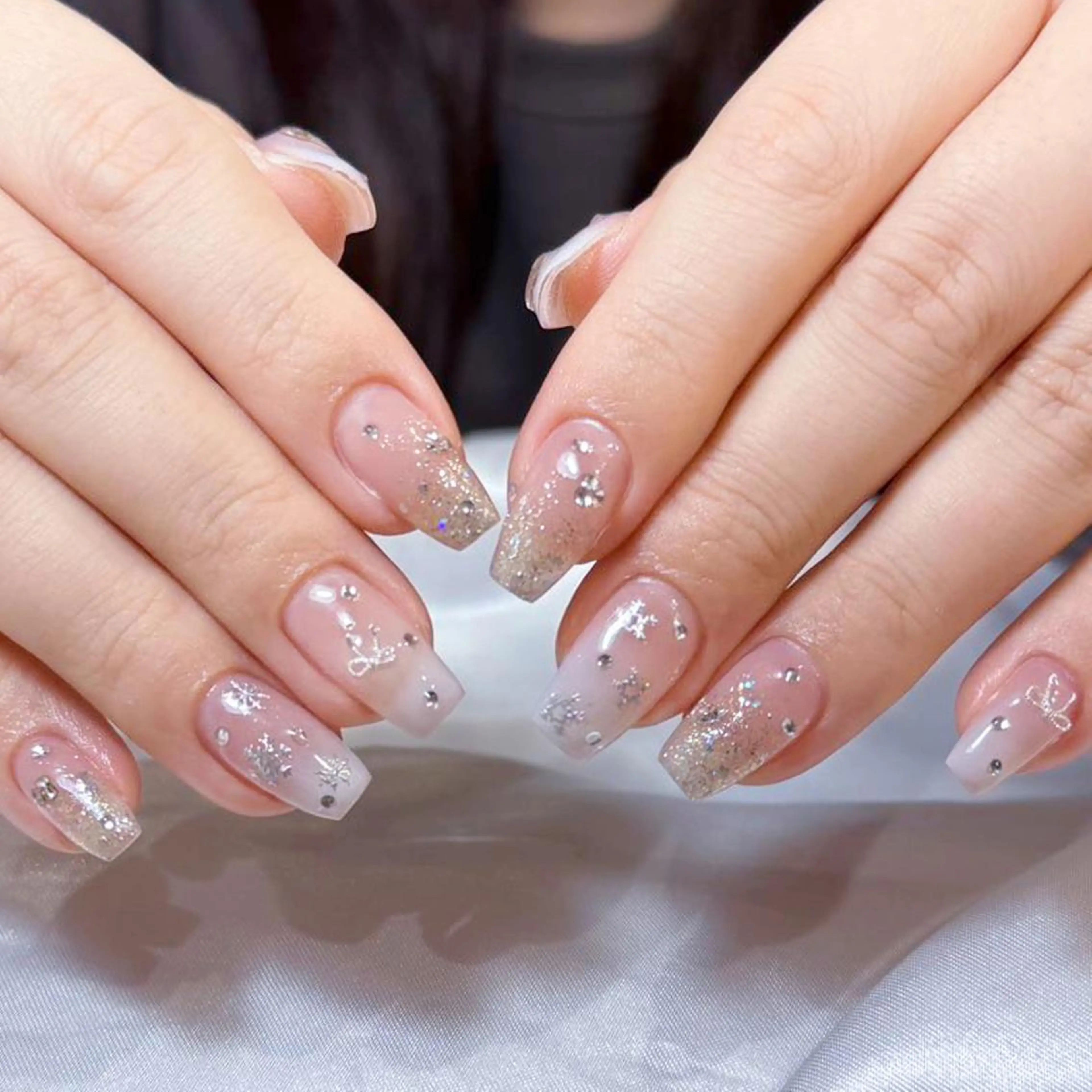 ネイル アートネイル オーロラネイル ガーリー キラキラネイル 韓国ネイル Diamond NAIL✨のネイルデザイン