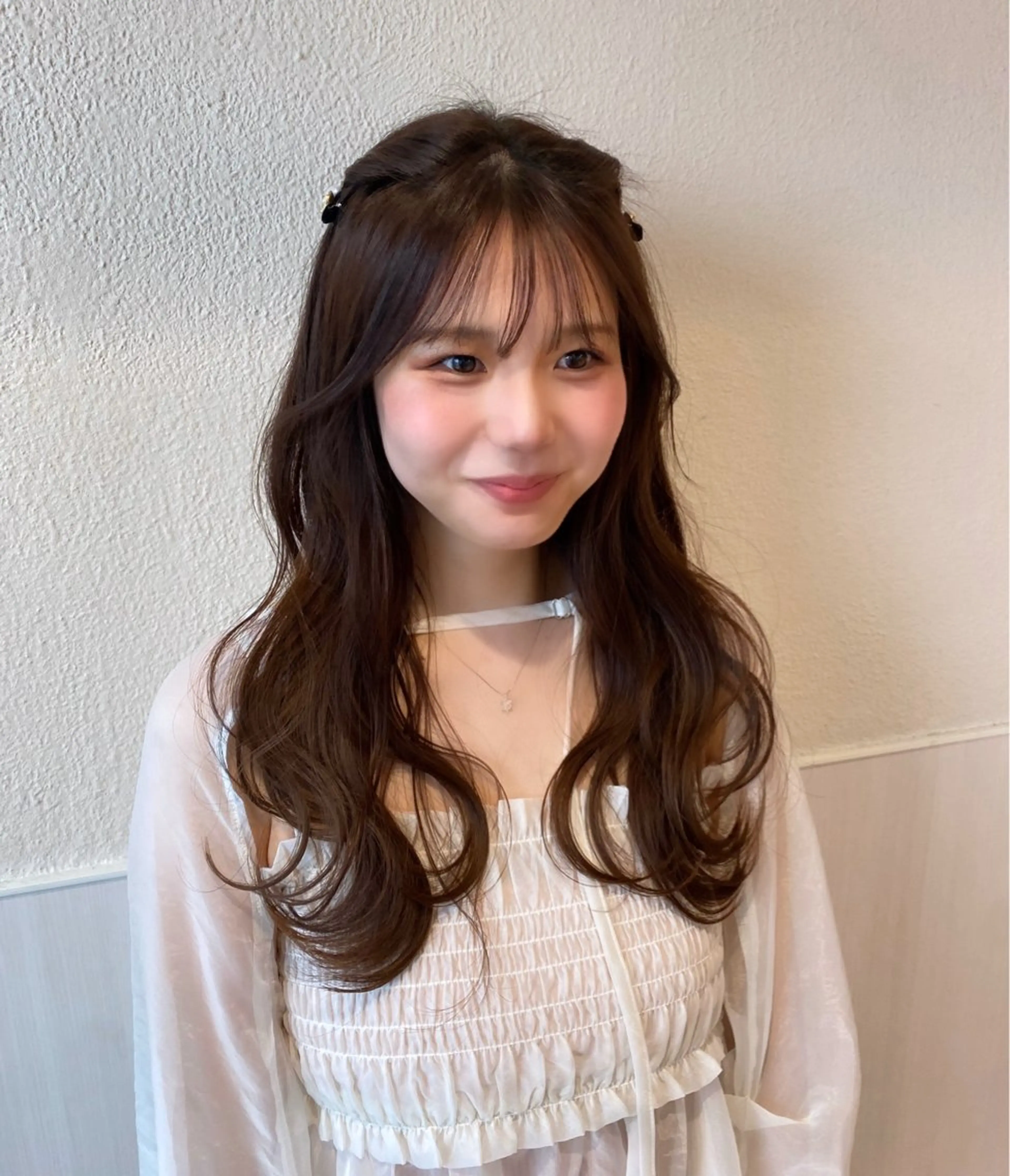 セミロング カラー ヘアアレンジ カット ヘアカラー トリートメント RIHO/愛されモテ /透明感カラーのヘアスタイル