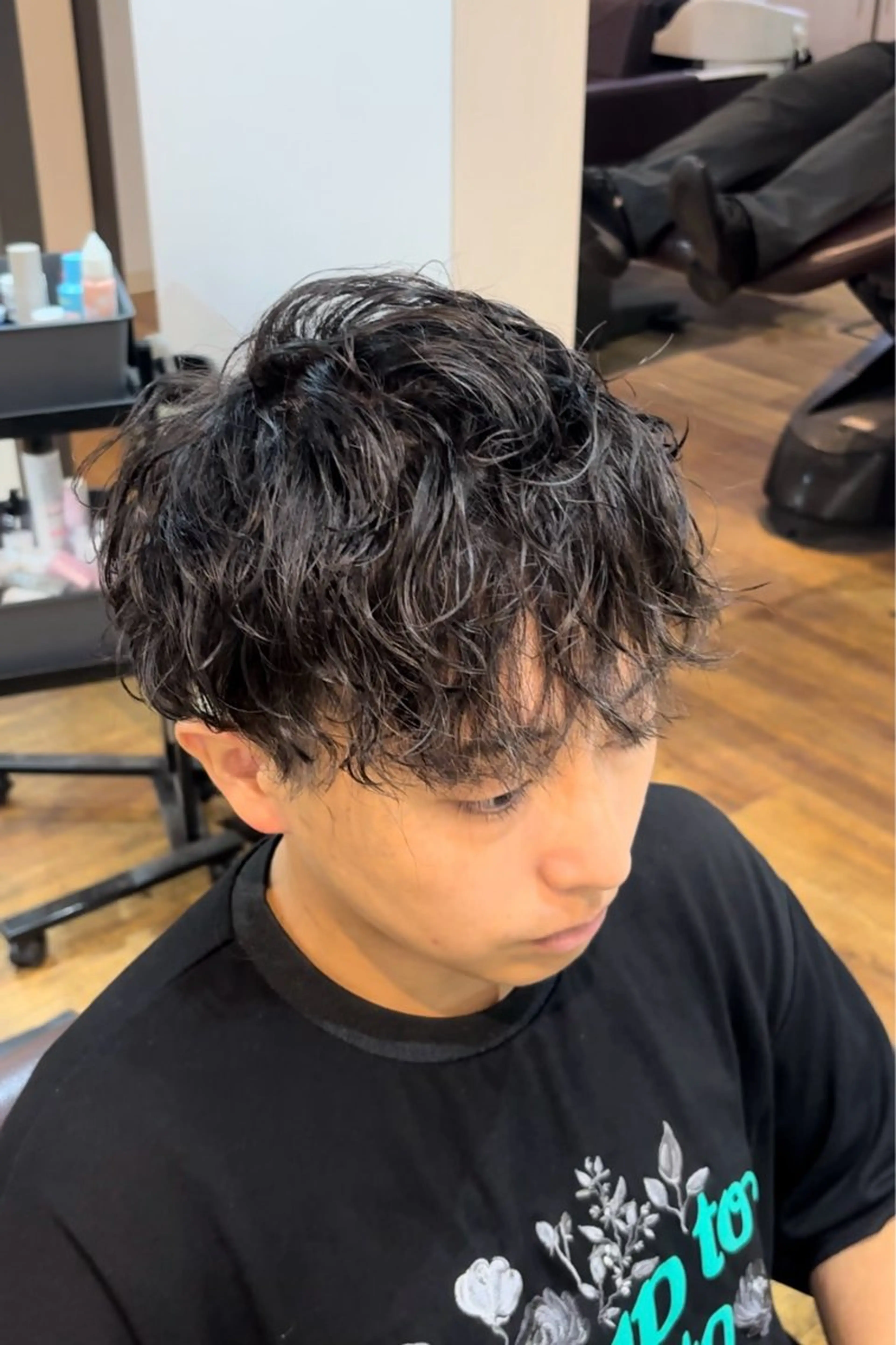 パーマ メンズ 大滝 宜史のヘアスタイル