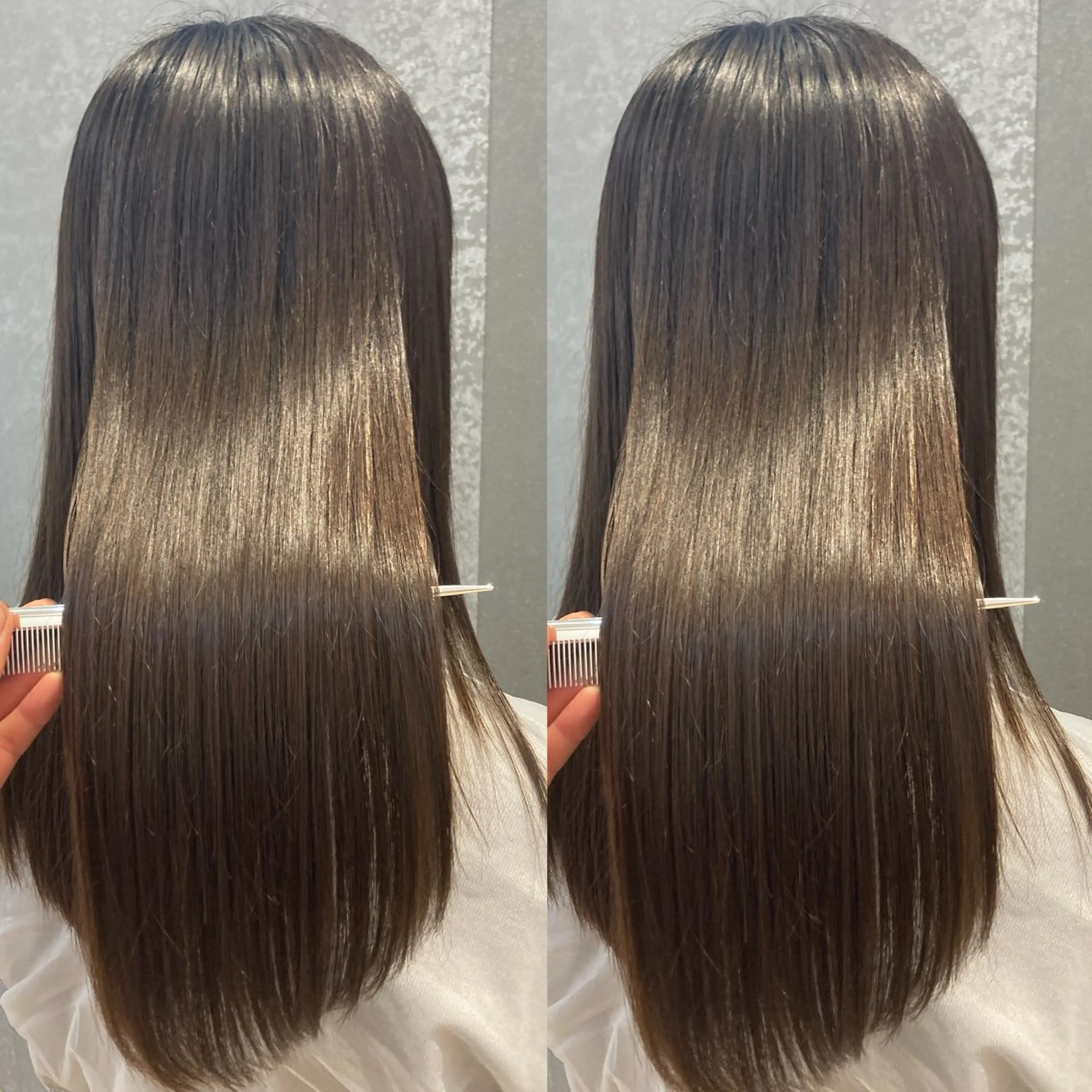 ミディアム カラー アッシュ ブラウンカラー schon所属・み うのヘアスタイル