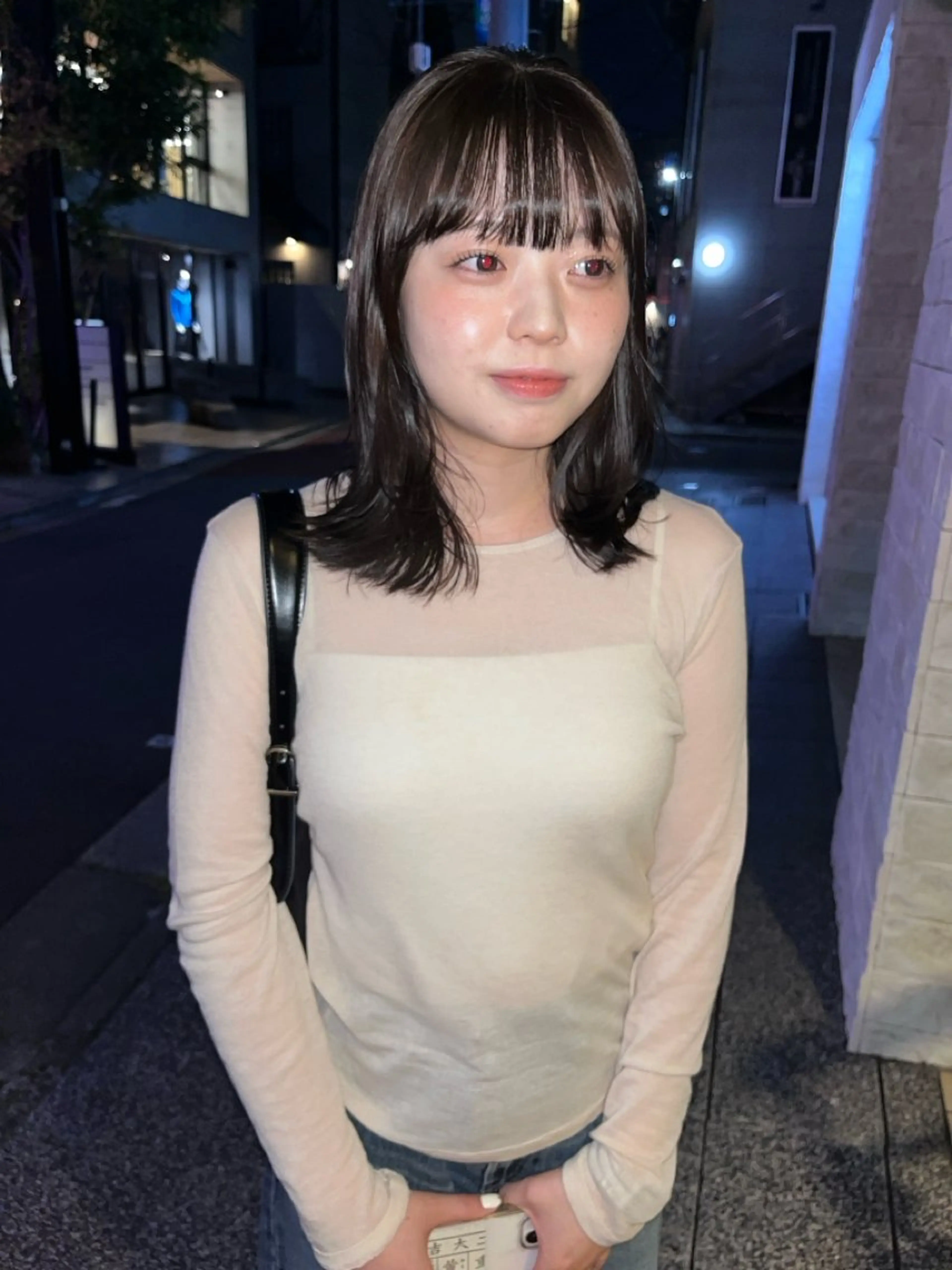 ミディアム カラー カット ヘアカラー トリートメント スッと馴染むhair /ヨシダトモキのヘアスタイル