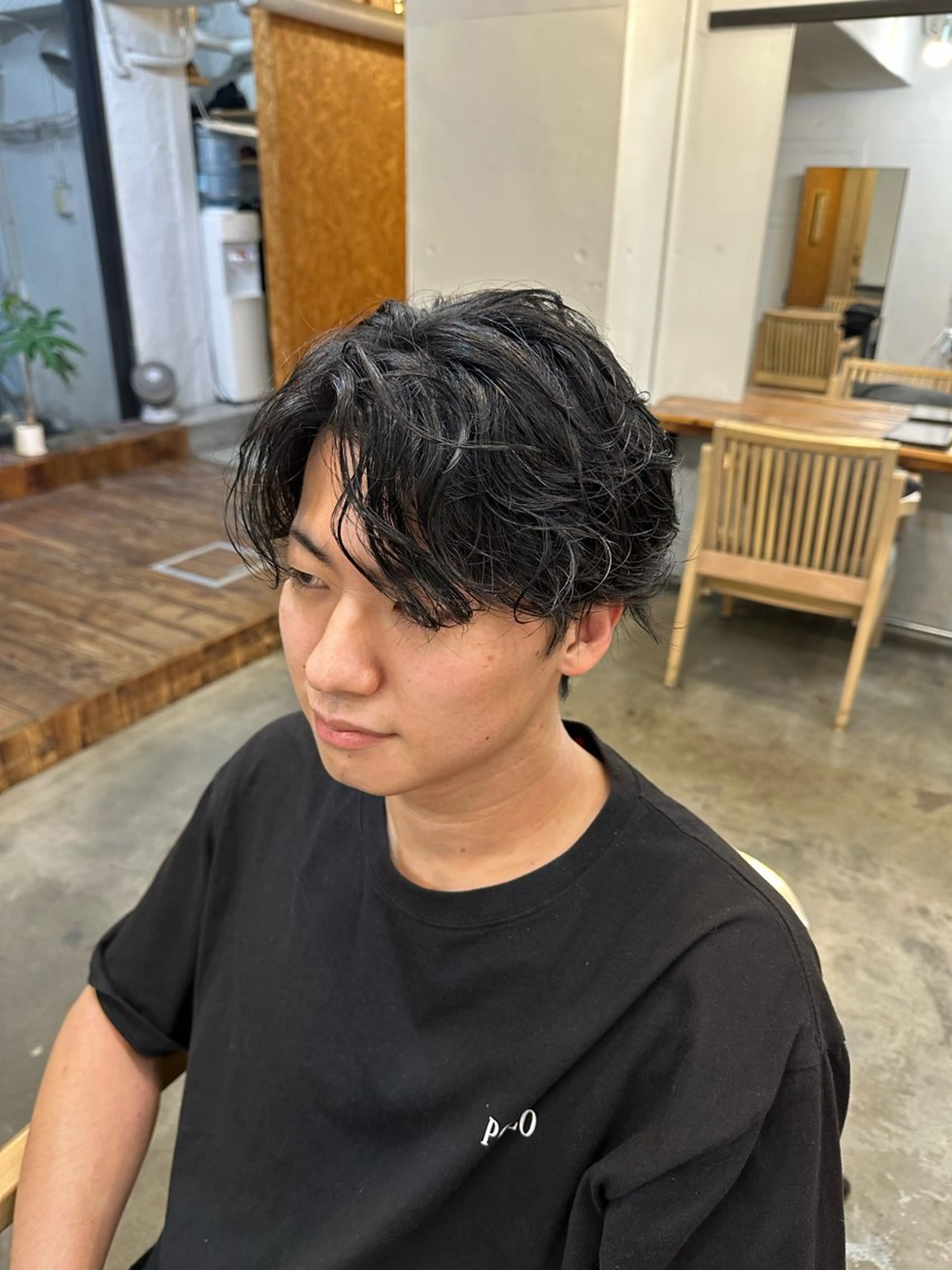 ミディアム パーマ メンズ パーマ カットモデル募集中/ たなかはやとのヘアスタイル