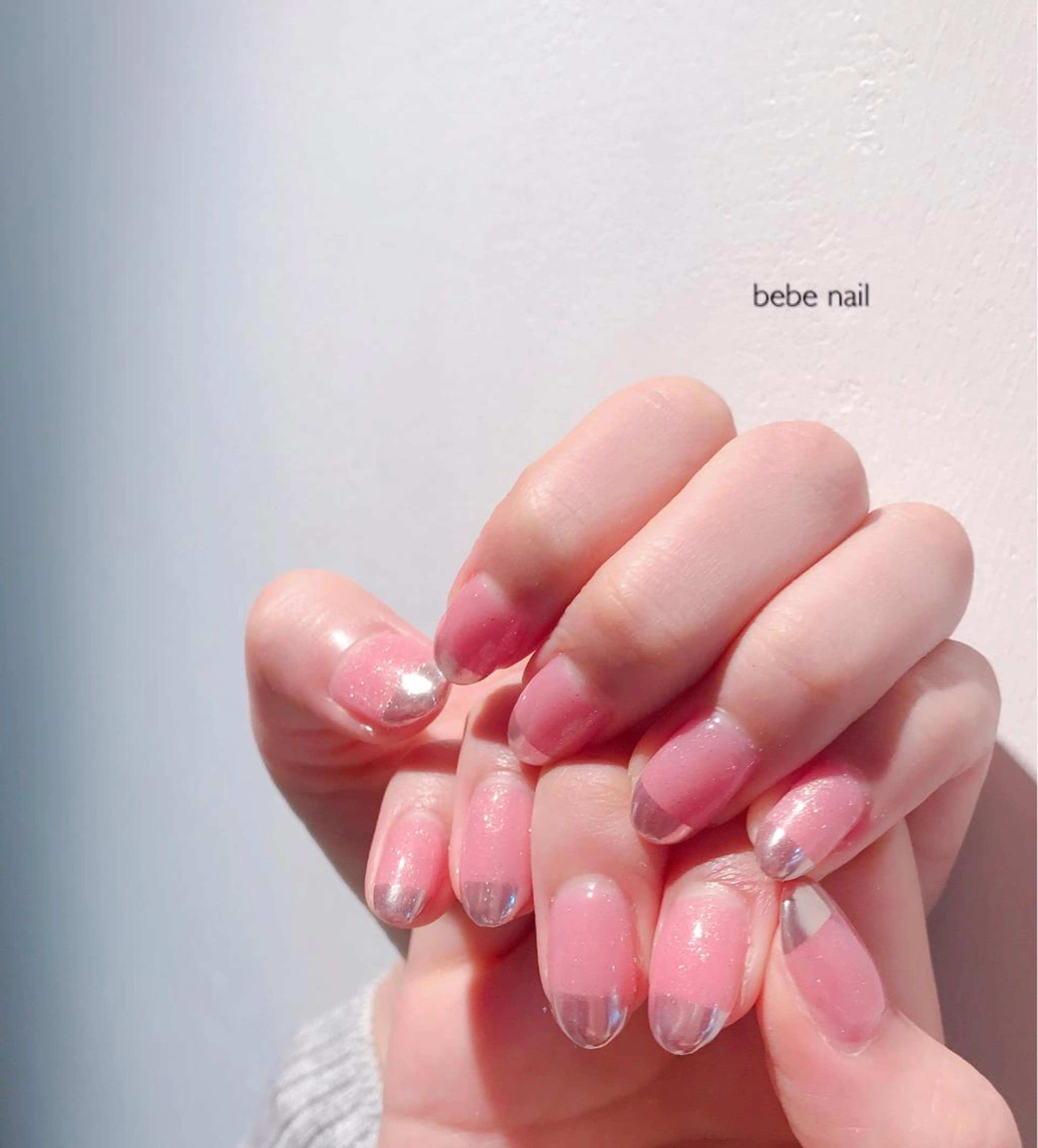 ネイル フレンチネイル ミラーネイル Ann. nail.tokyo所属・Ann nailのネイルデザイン
