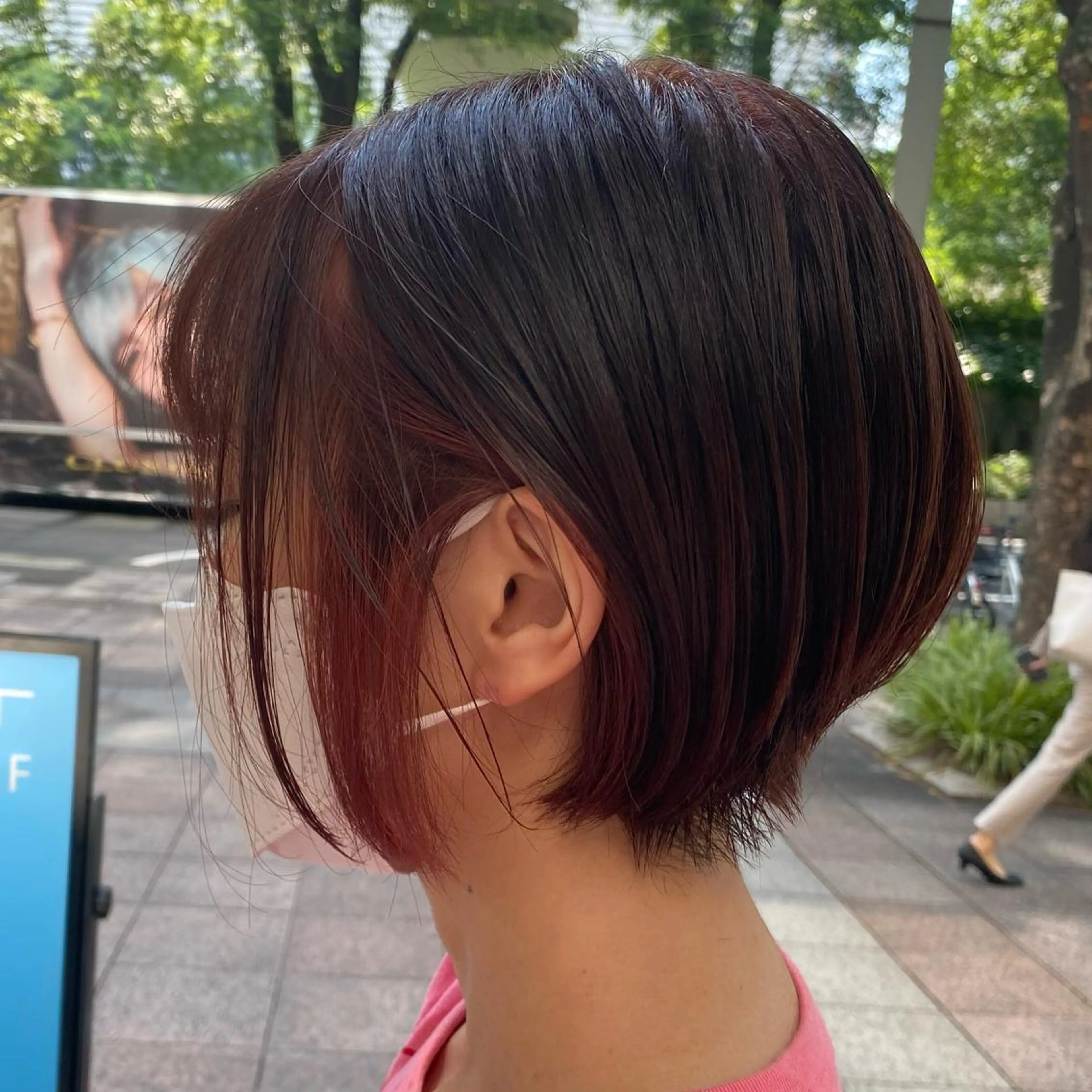 ショート カラー ピンクカラー レッドカラー CYAN.栄店所属・パーマ/髪質改善 【榎本千夏】のヘアスタイル