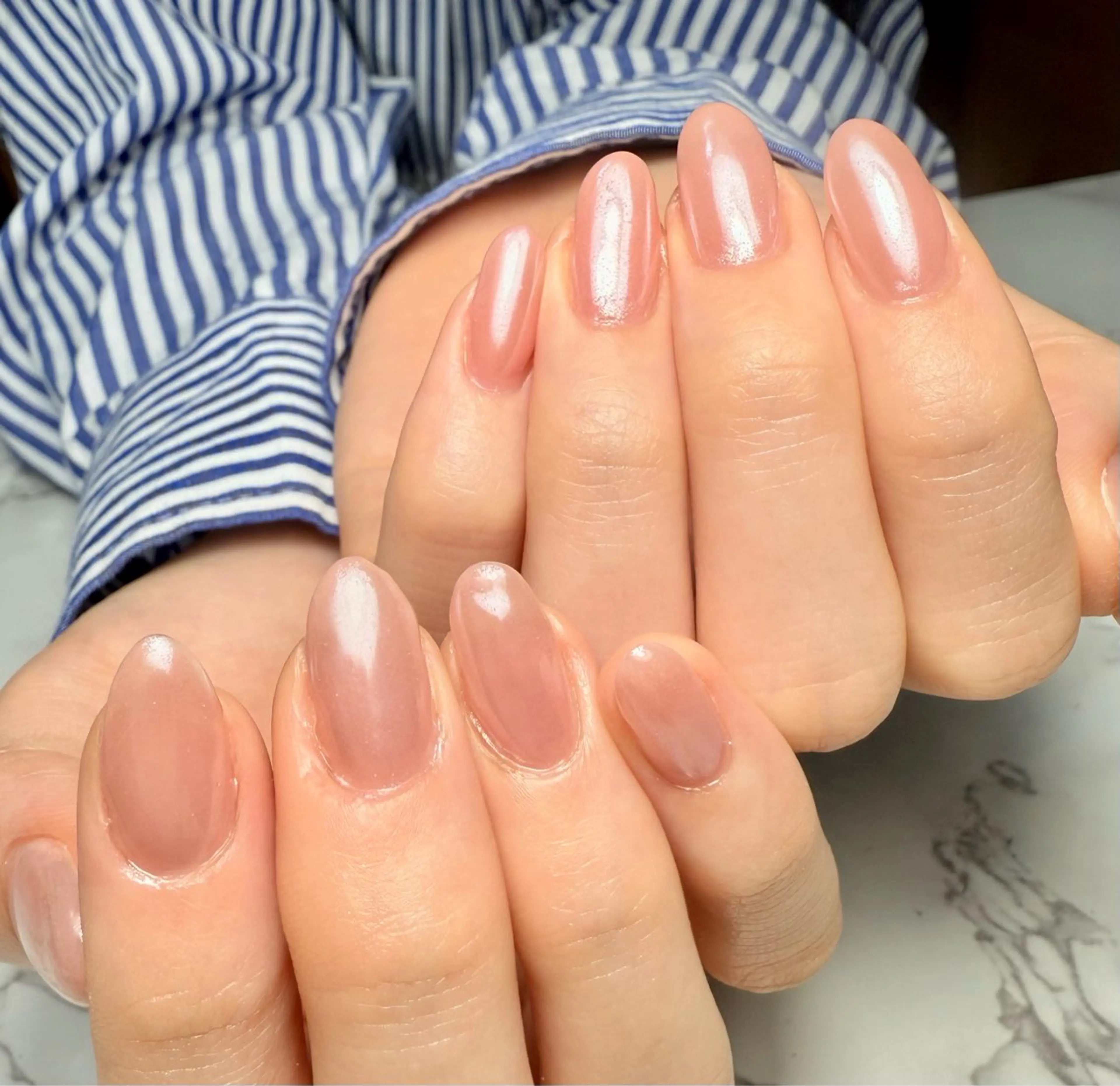 ネイル アートネイル チークネイル フレンチネイル 氷ネイル・うるうるネイル キラキラネイル M.N_ nailのネイルデザイン