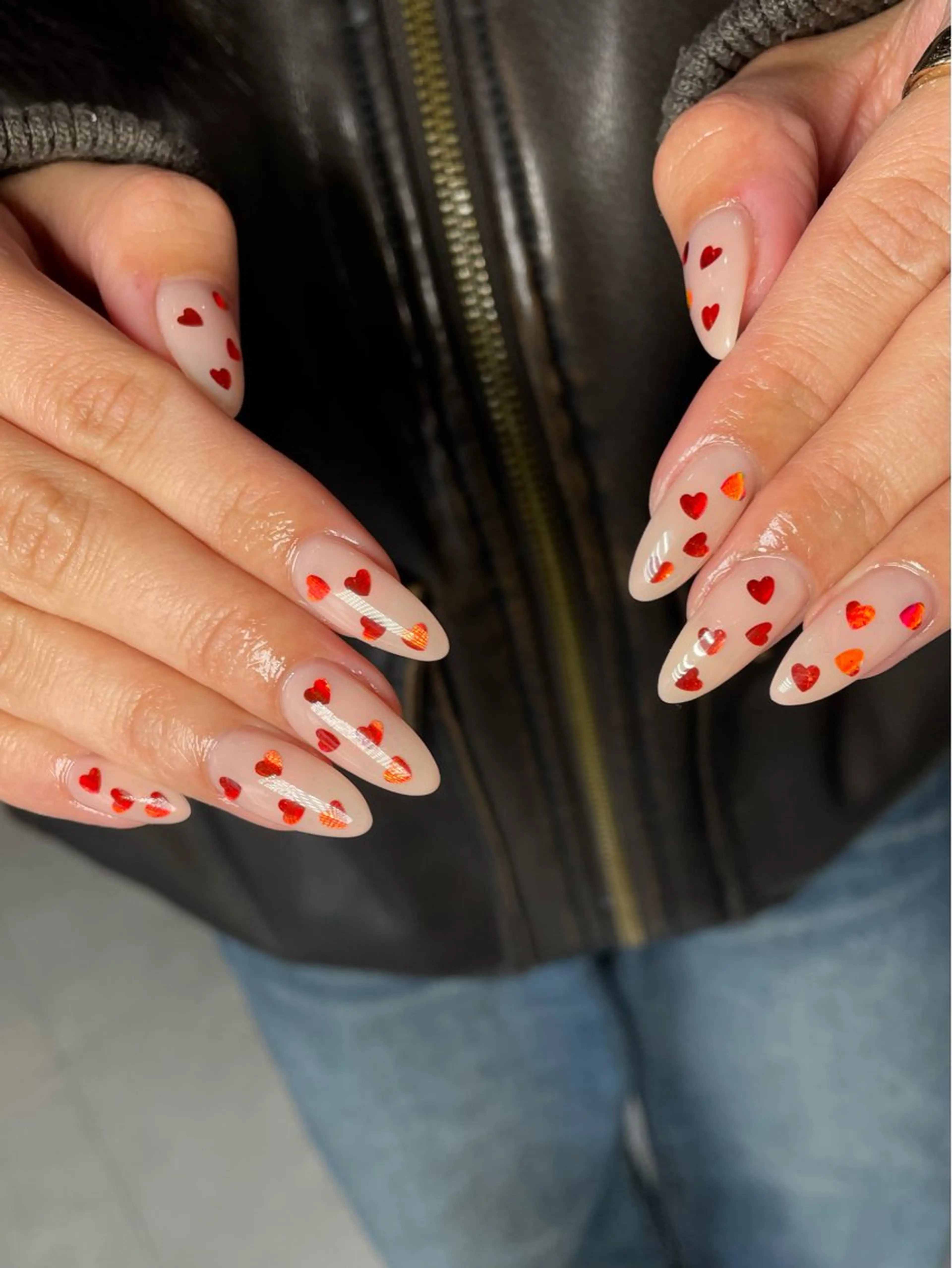 ネイル ハート ハンドネイル M Nails Bar at blühen village所属・M Nails Barのネイルデザイン