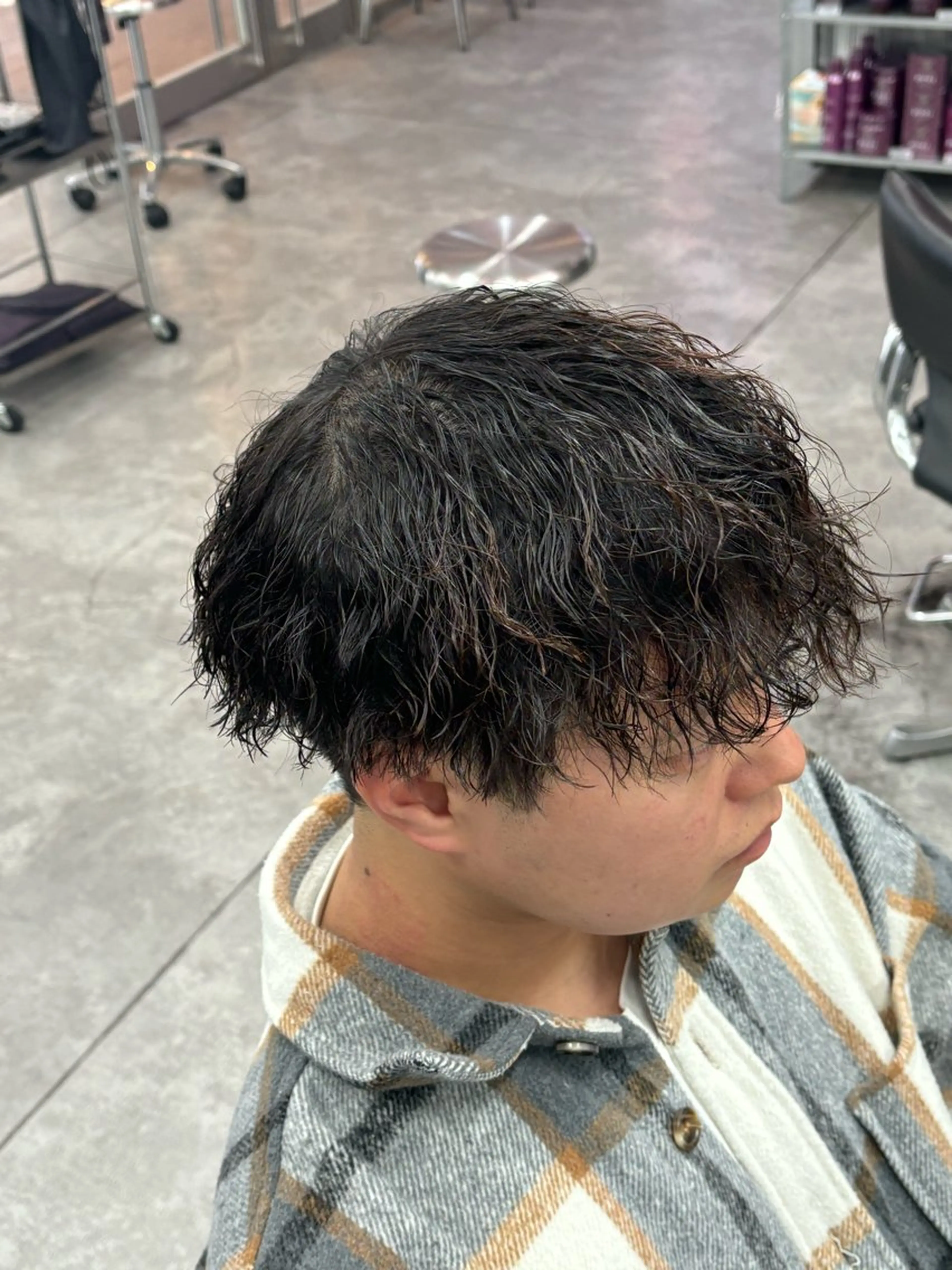 ショート パーマ メンズ カット パーマ ヘアセット メンズ/パーマ特化/ 町田/naokiのヘアスタイル