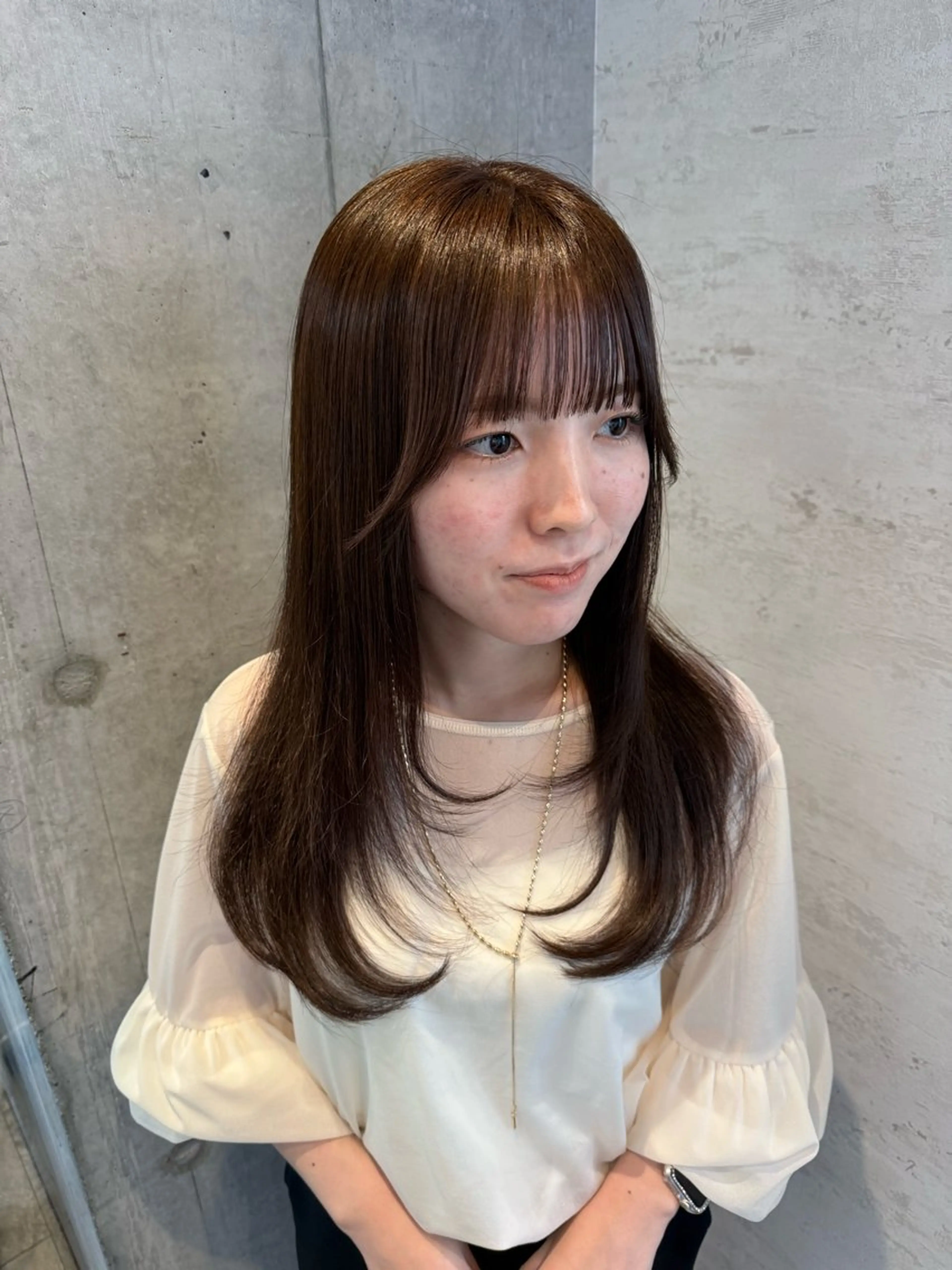 ロング カラー カット ヘアカラー トリートメント 女性に人気♪ はやしほのかのヘアスタイル