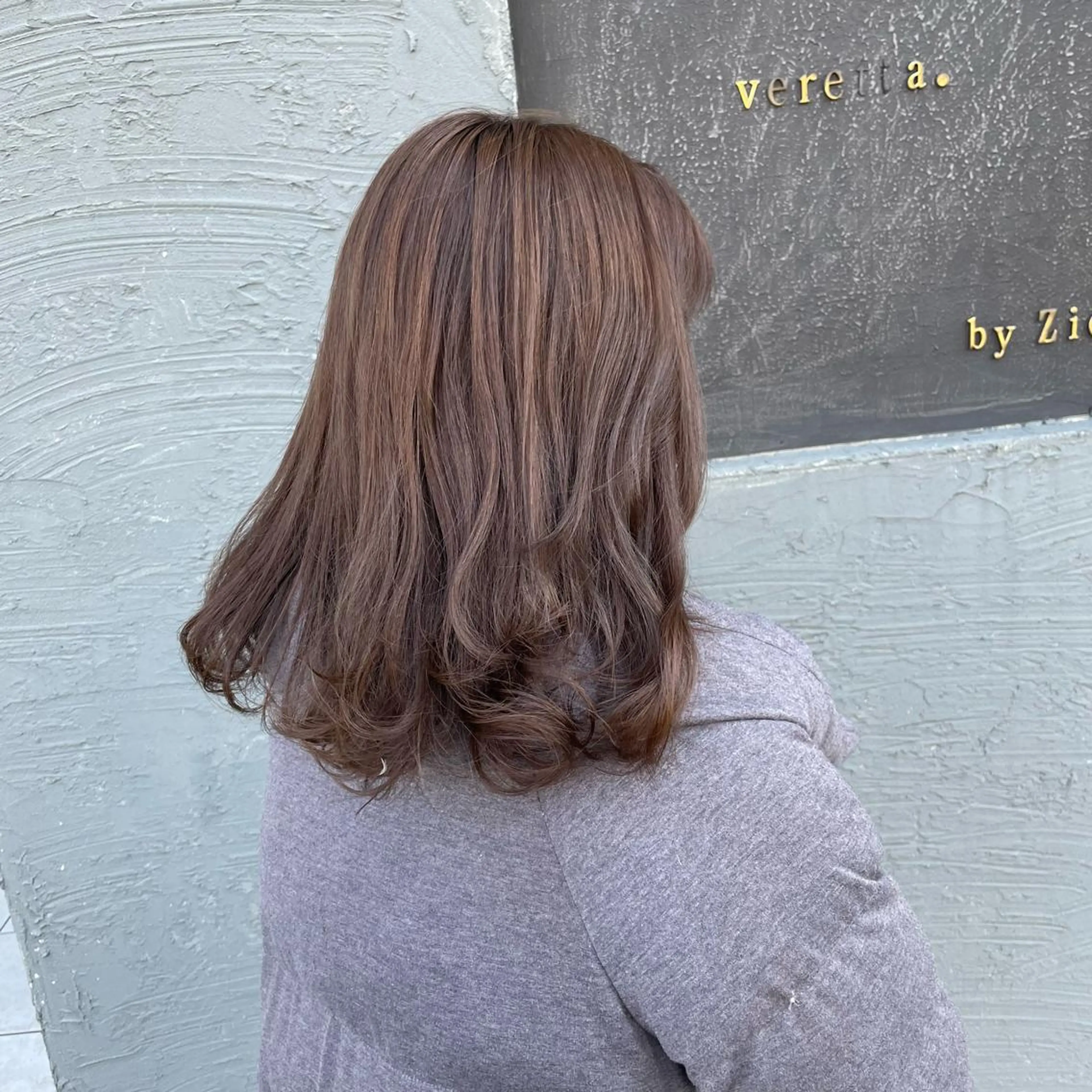 セミロング カラー ヘアカラー トリートメント 馬場 瑞穂のヘアスタイル