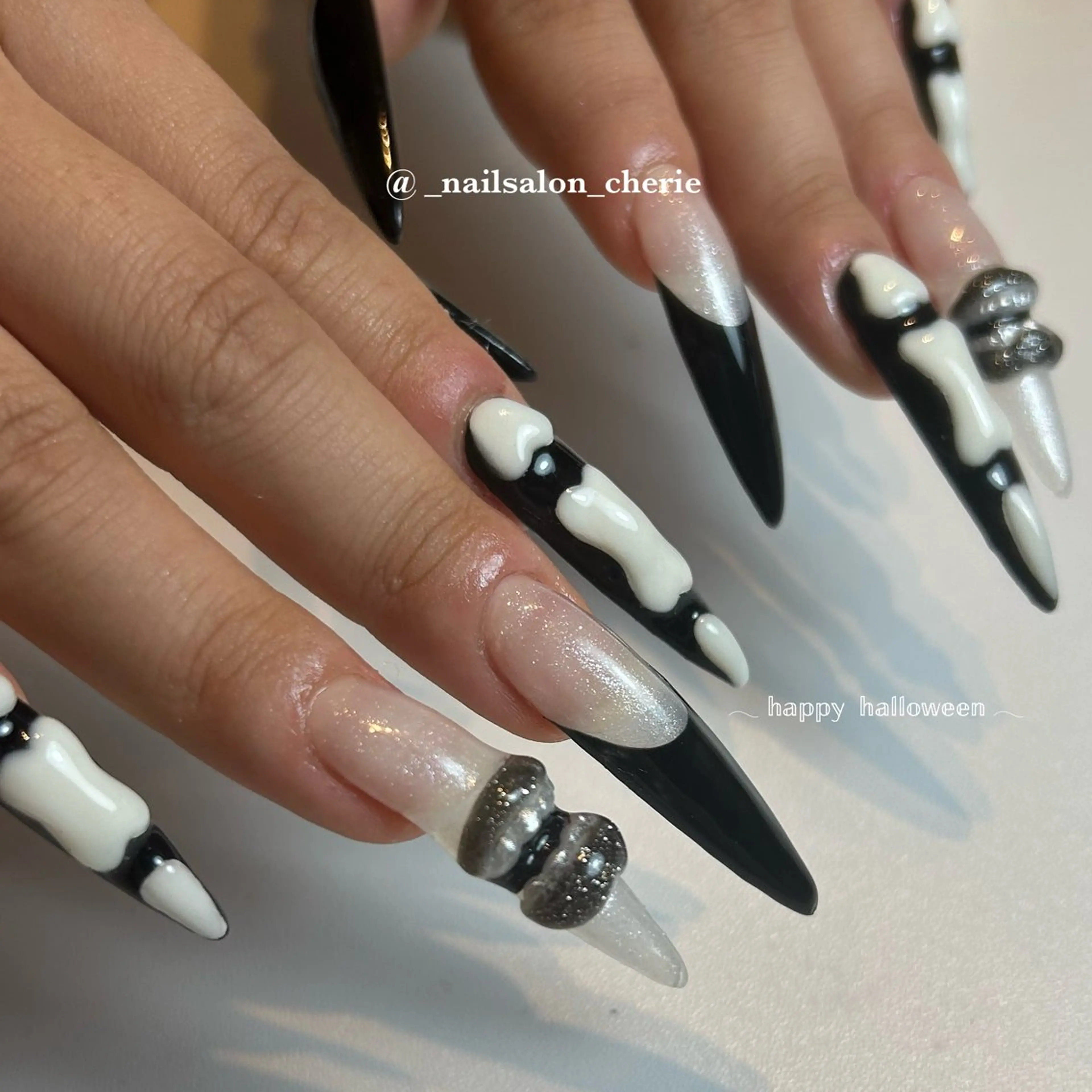 ネイル ロングネイル ハンドネイル nailsalon cherieのネイルデザイン