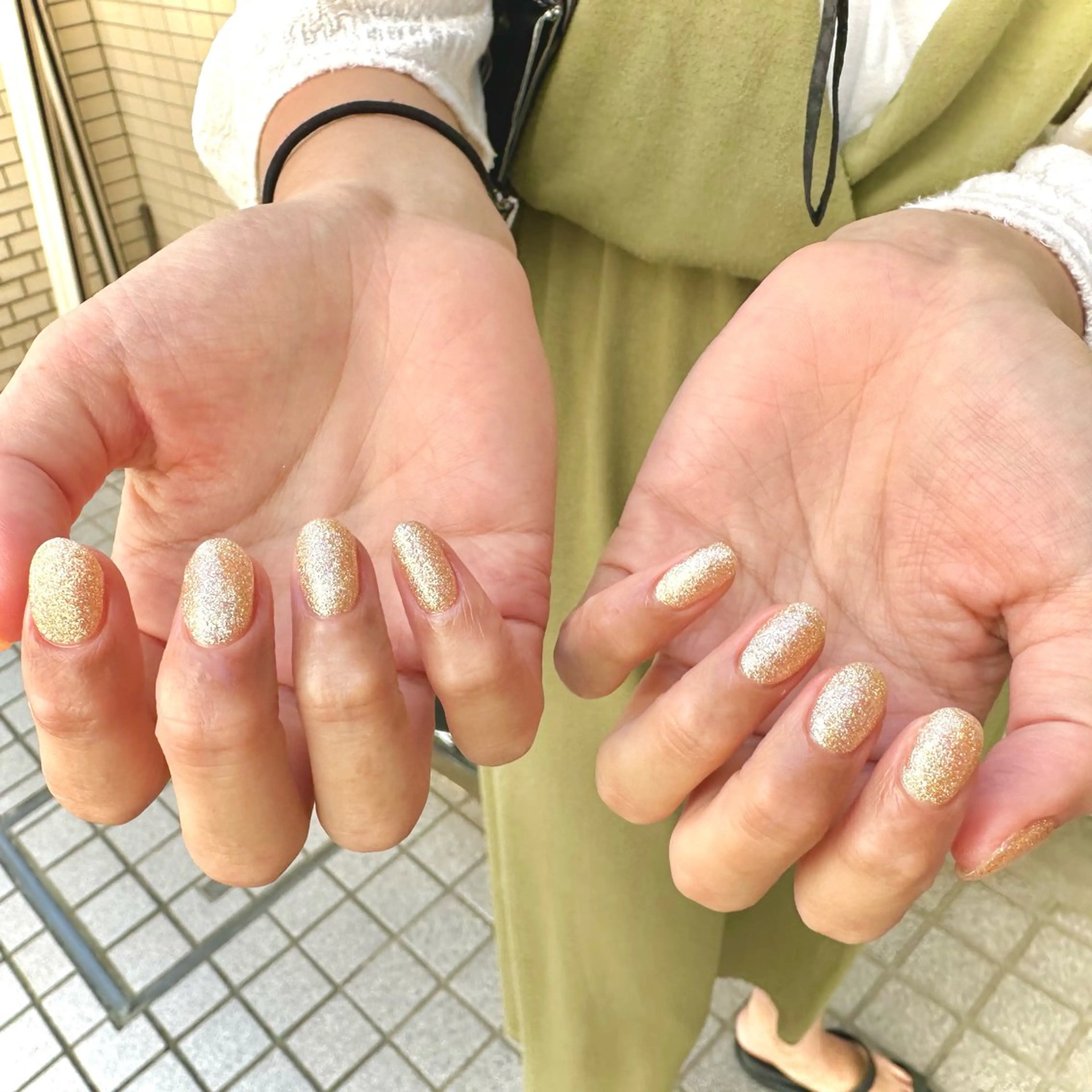 ネイル ラメ(グリッター) ワンカラーネイル erinca nail所属・圦本 有紀のネイルデザイン