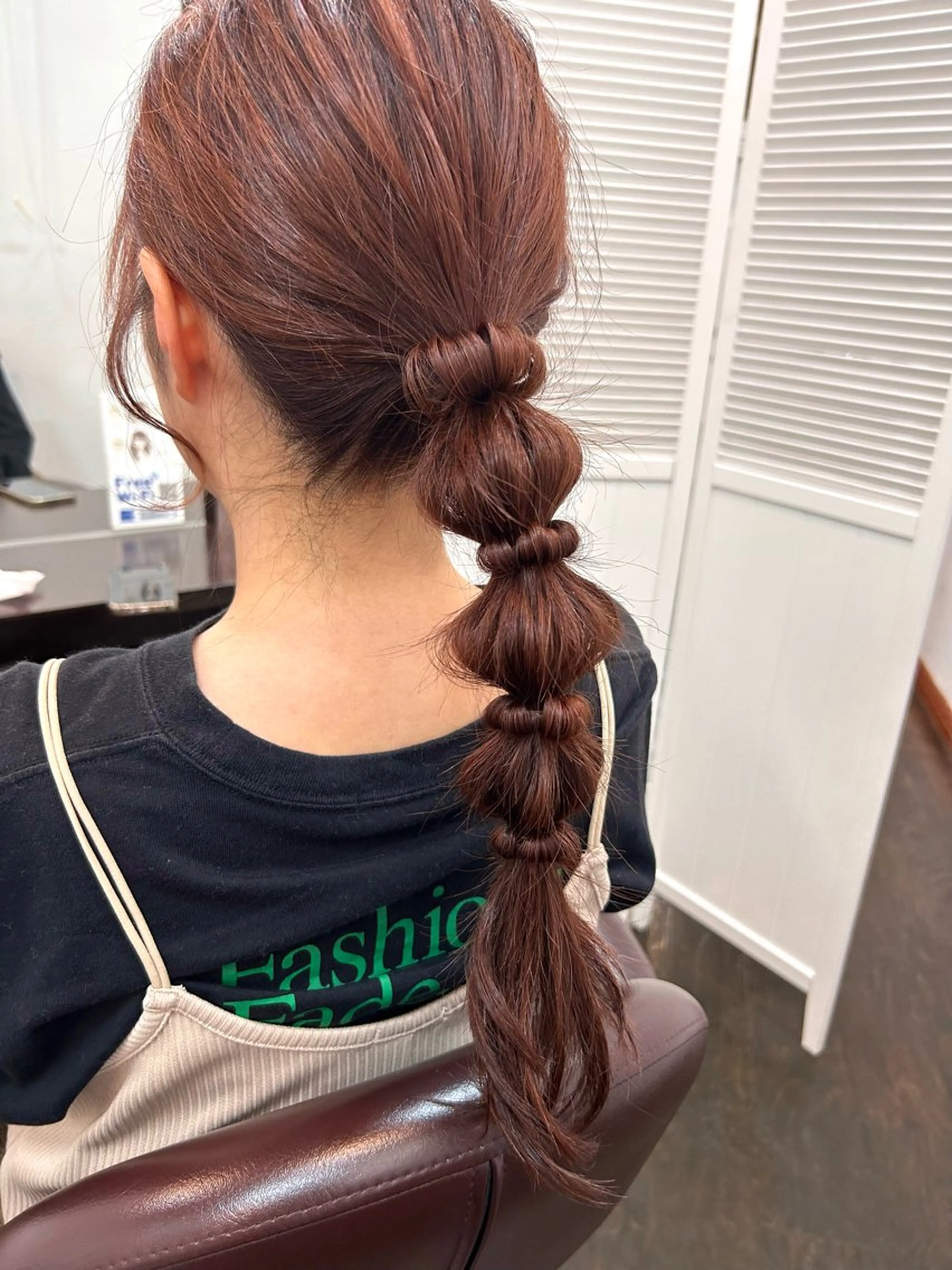 カラー ヘアアレンジ オレンジ 玉ねぎヘアー 坂本 瑞季のヘアスタイル
