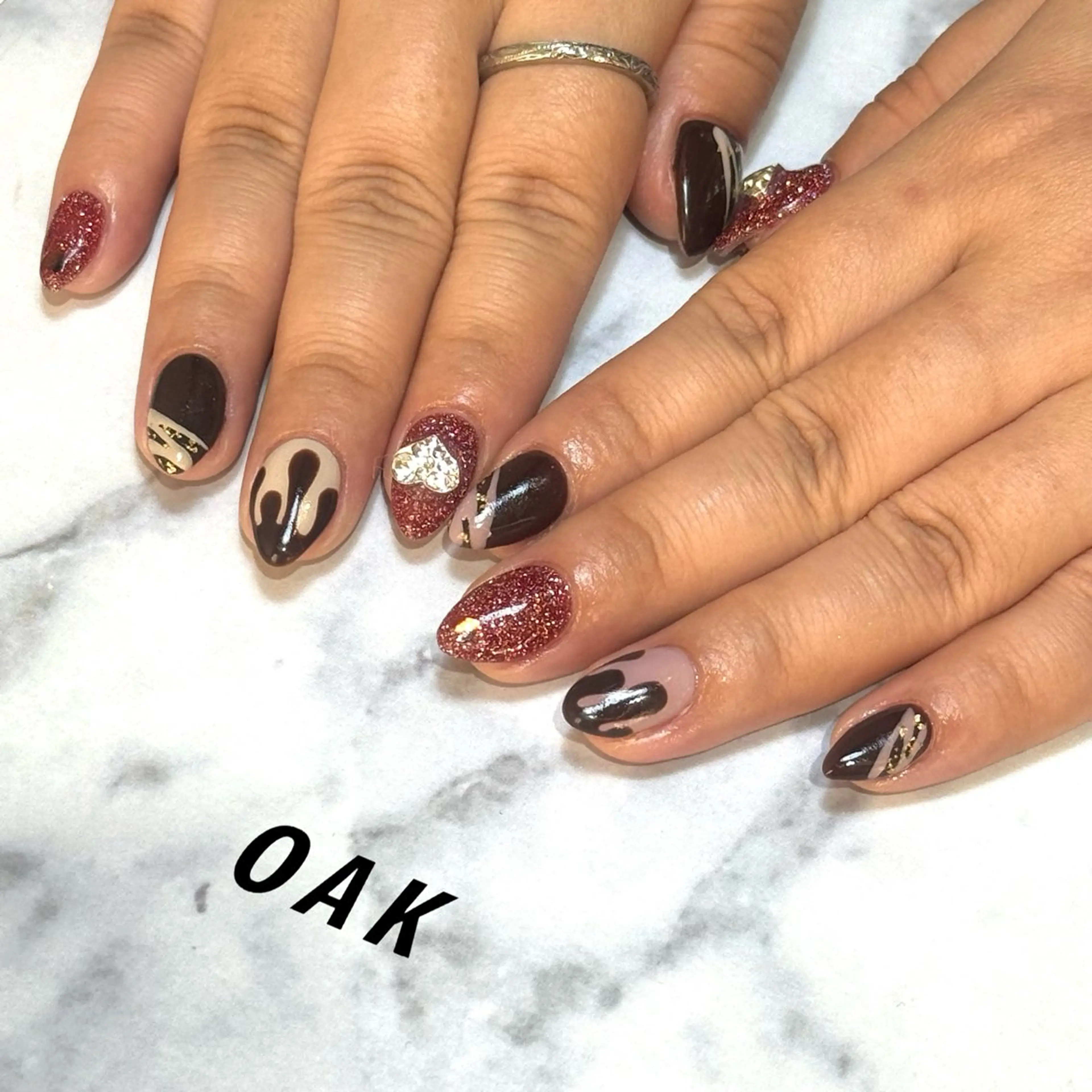 ネイル 持ち込み バレンタイン ハンドネイル sii eyelash&nail鷺沼所属・💅sii /KYOKA💅のネイルデザイン