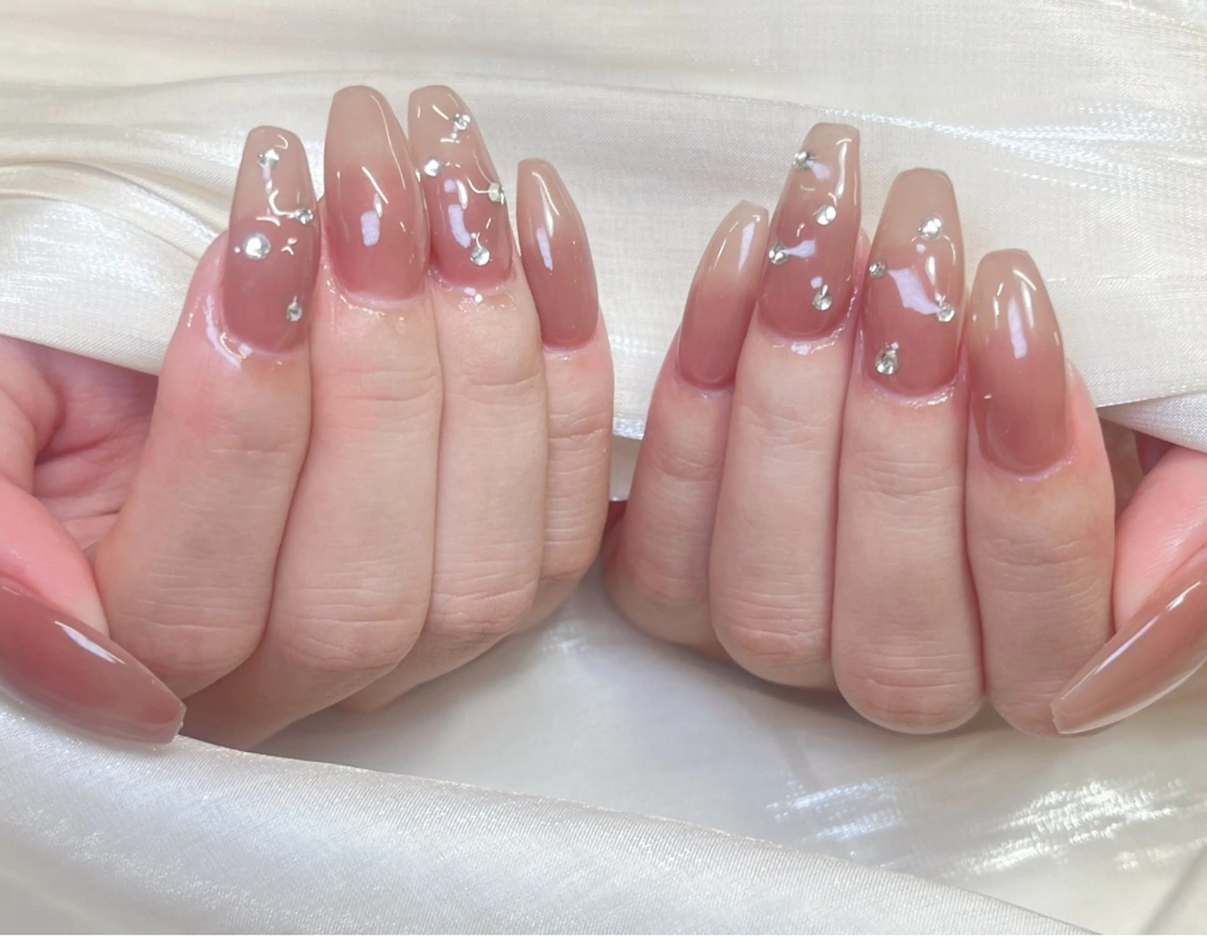 ネイル 持ち込み ワンカラーネイル スカルプネイル ワンホンネイル ハンドネイル candy nail 韓国風ワンホンネイルのネイルデザイン