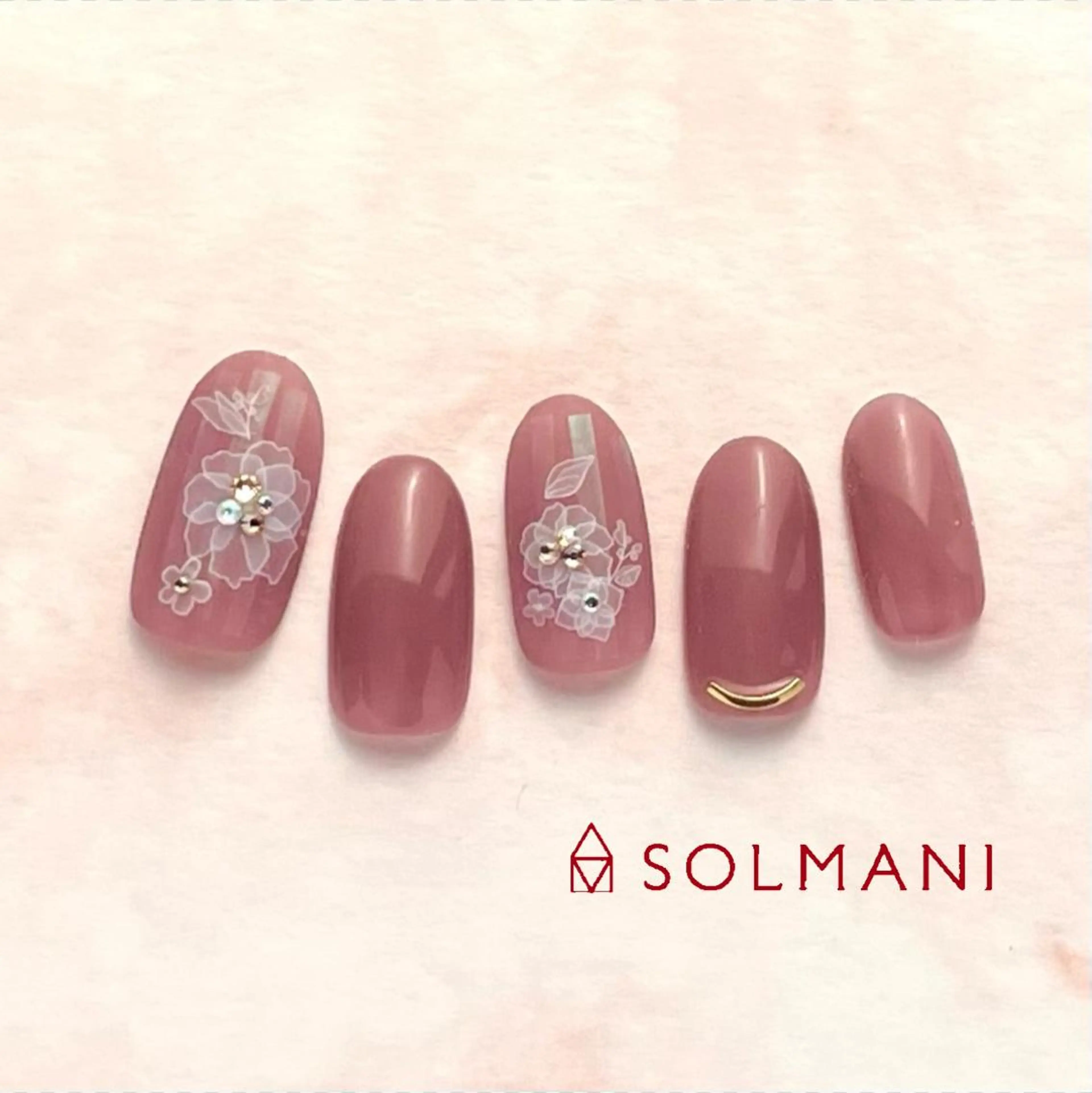 ネイル フラワーネイル SOLMANI 予約担当のネイルデザイン