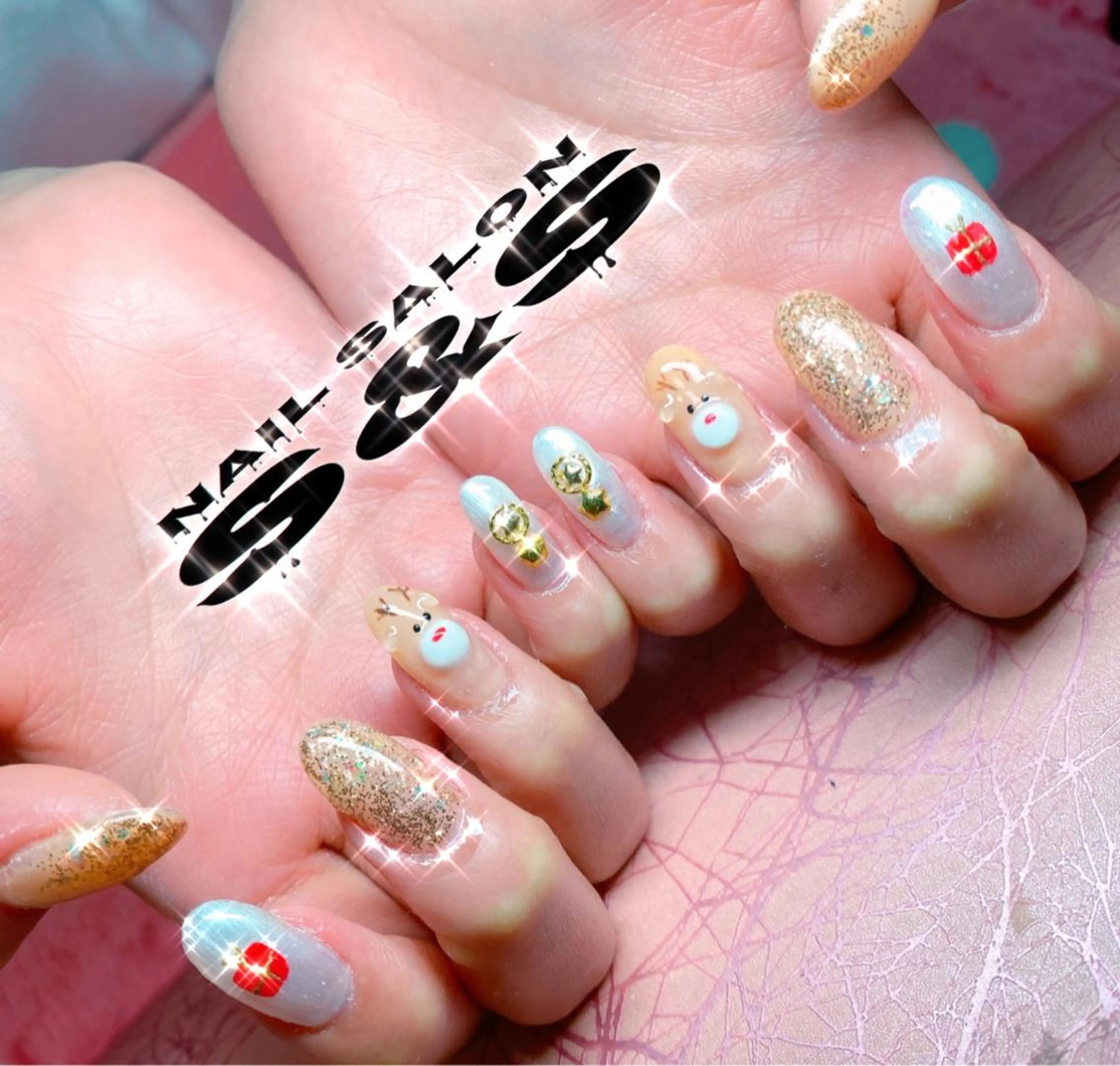 ネイル 長さ出し メンズネイル 持ち込み スカルプネイル 冬ネイル S&S 村田小百合のネイルデザイン