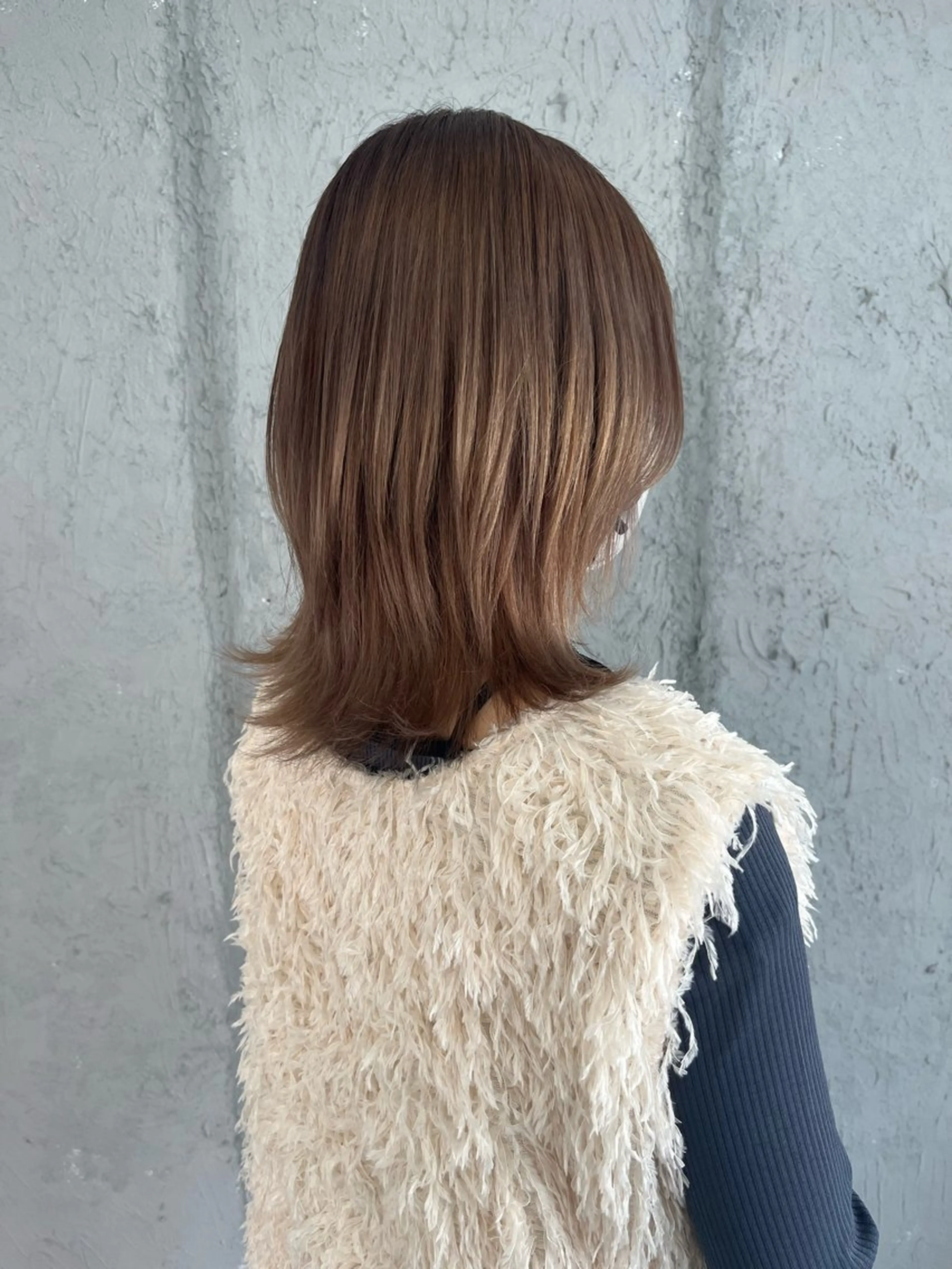 ミディアム カラー ヘアカラー Mariana雛/ ブリーチ/ハイライトのヘアスタイル