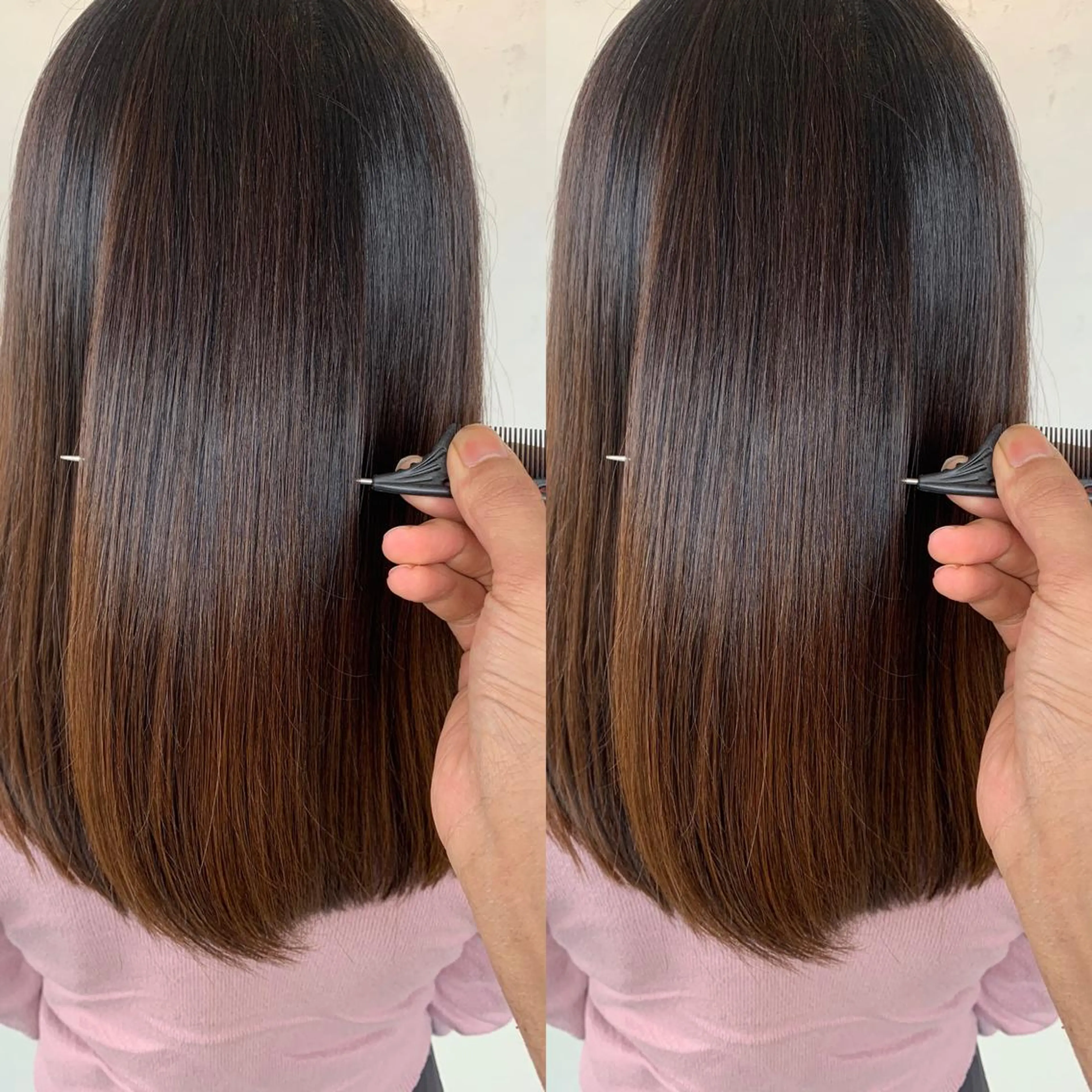 ロング カット トリートメント 髪質改善 貸切サロンのヘアスタイル