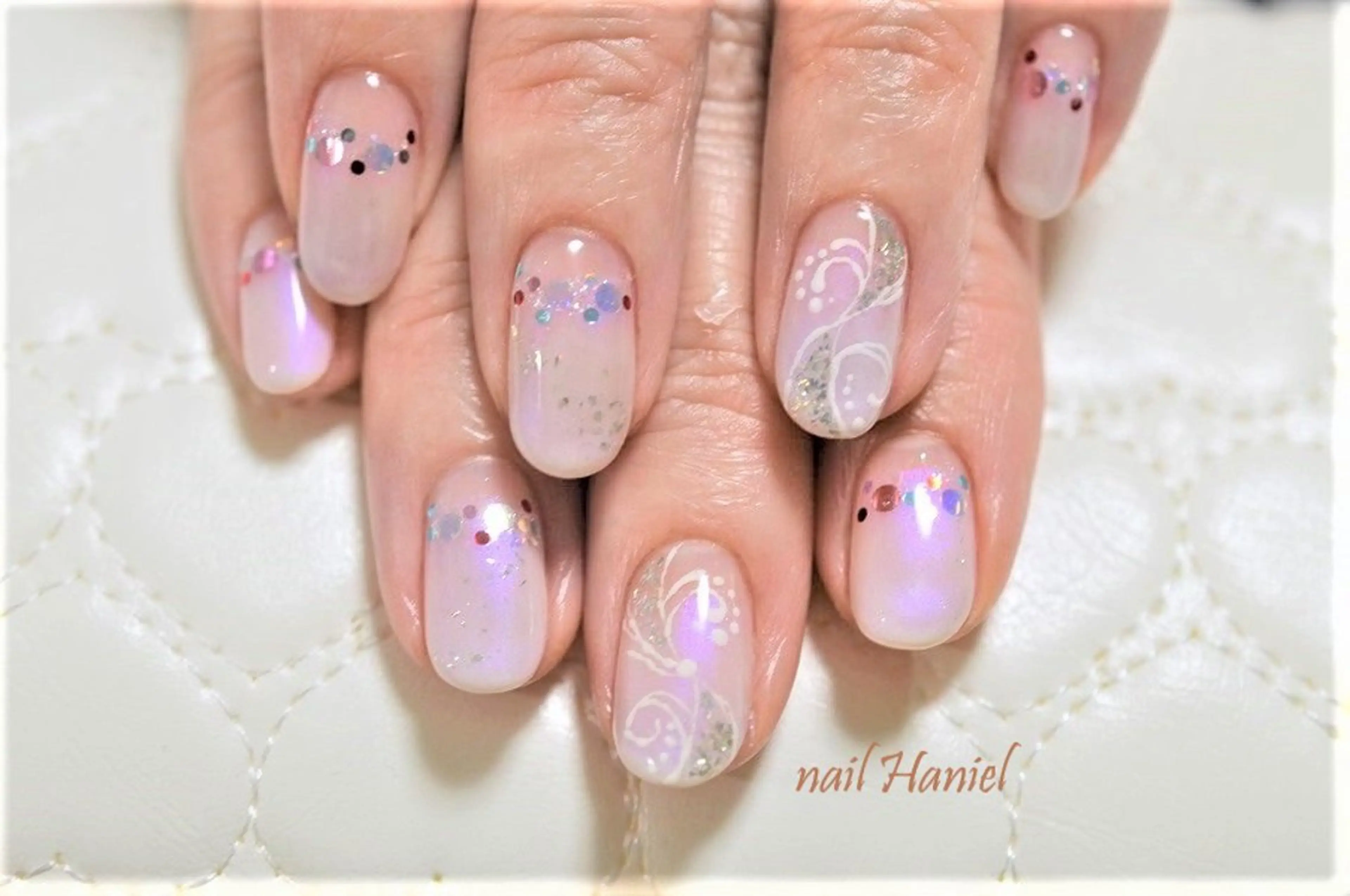 ネイル アートネイル ジェルネイル オフィスネイル パラジェル ハンドネイル nail Haniel所属・半蔵門サロンハニエル 魅神 ちよのネイルデザイン