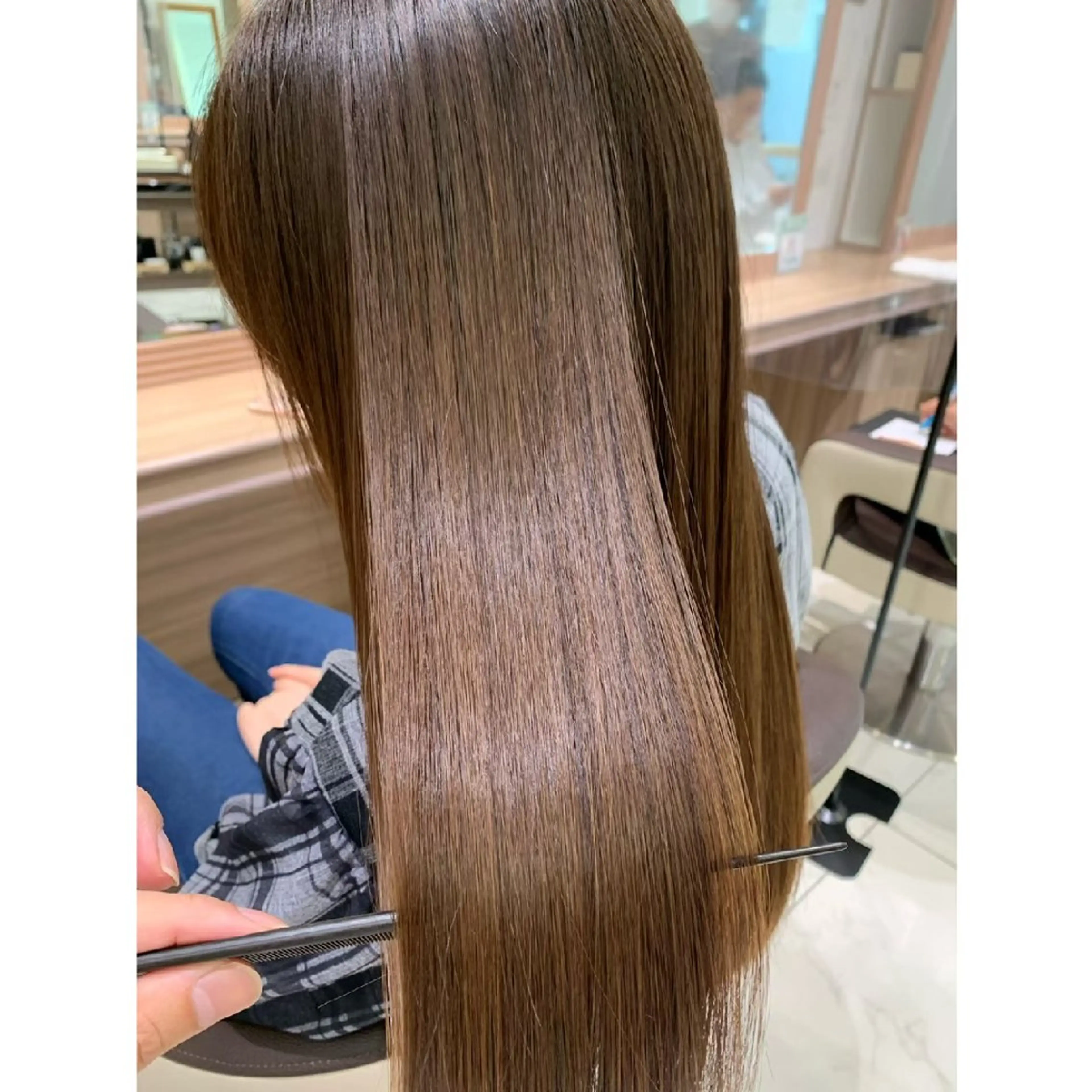 ロング 縮毛矯正 稲次 結人のヘアスタイル