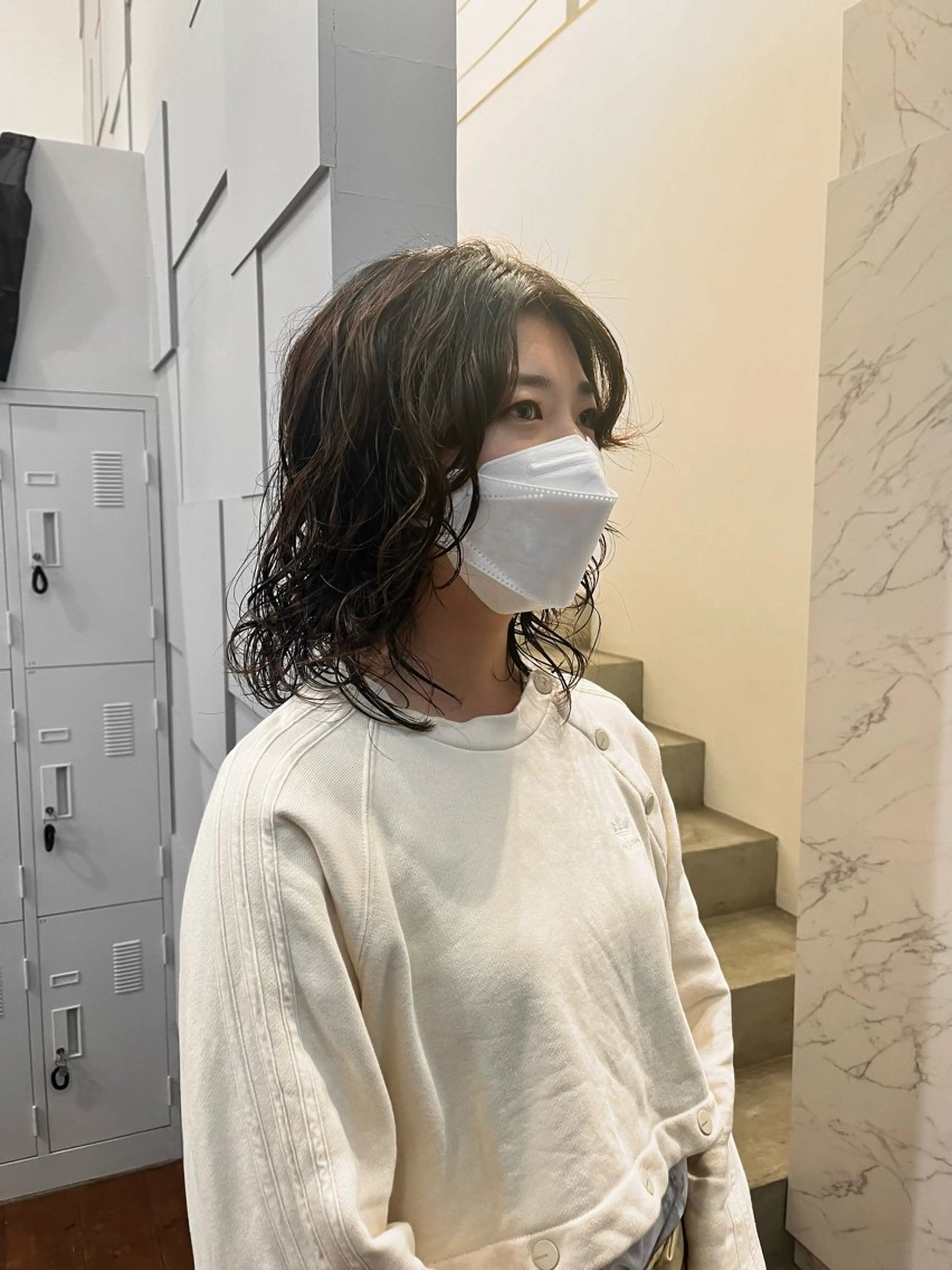 ミディアム パーマ ﾏｽﾀﾞ ｱｲﾘのヘアスタイル