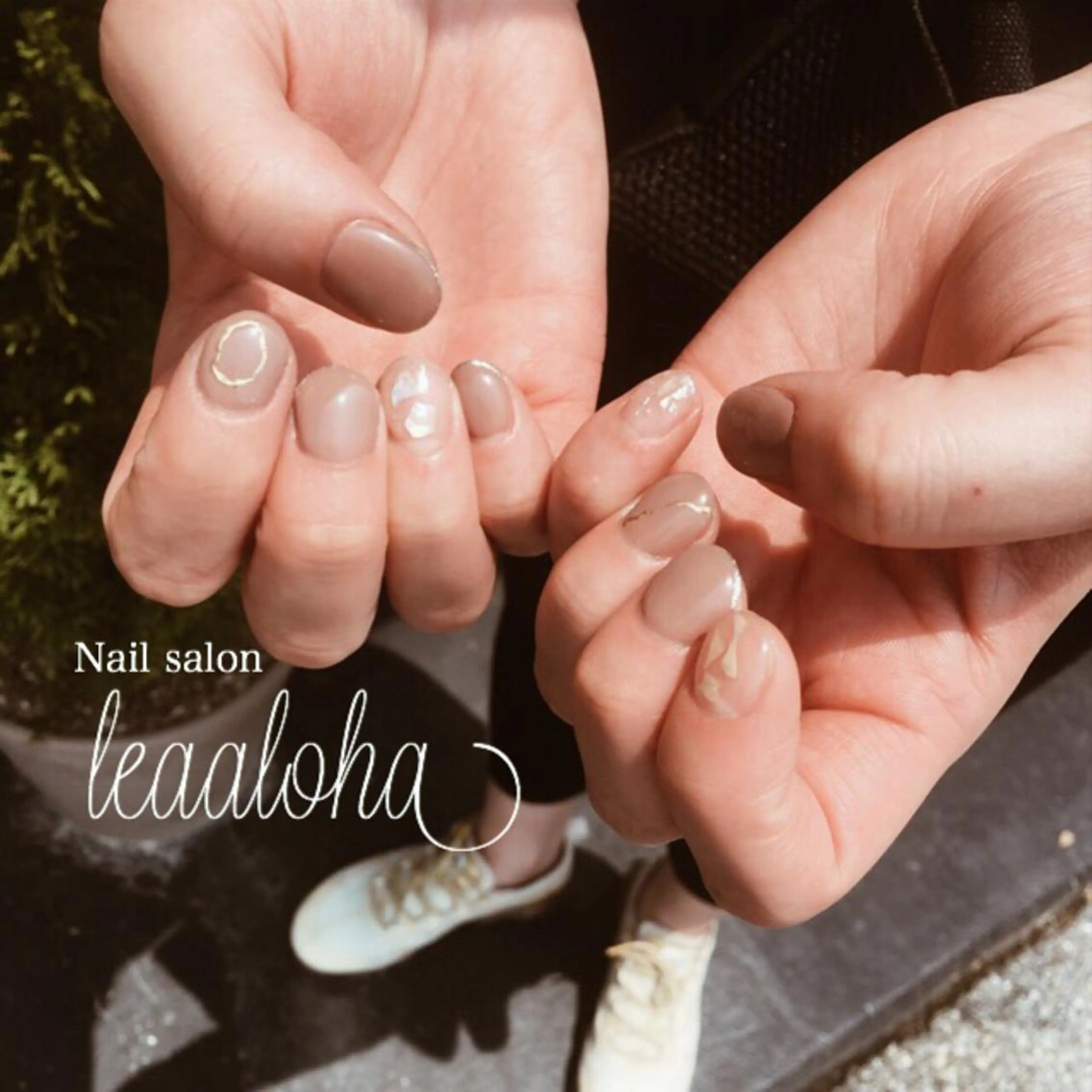 ネイル アートネイル ブラウン クリアネイル フットネイル ジェルネイル leaaloha byBROWN HAIR所属・レアアロハ宇都宮 /ネイル.メンズ脱毛のネイルデザイン