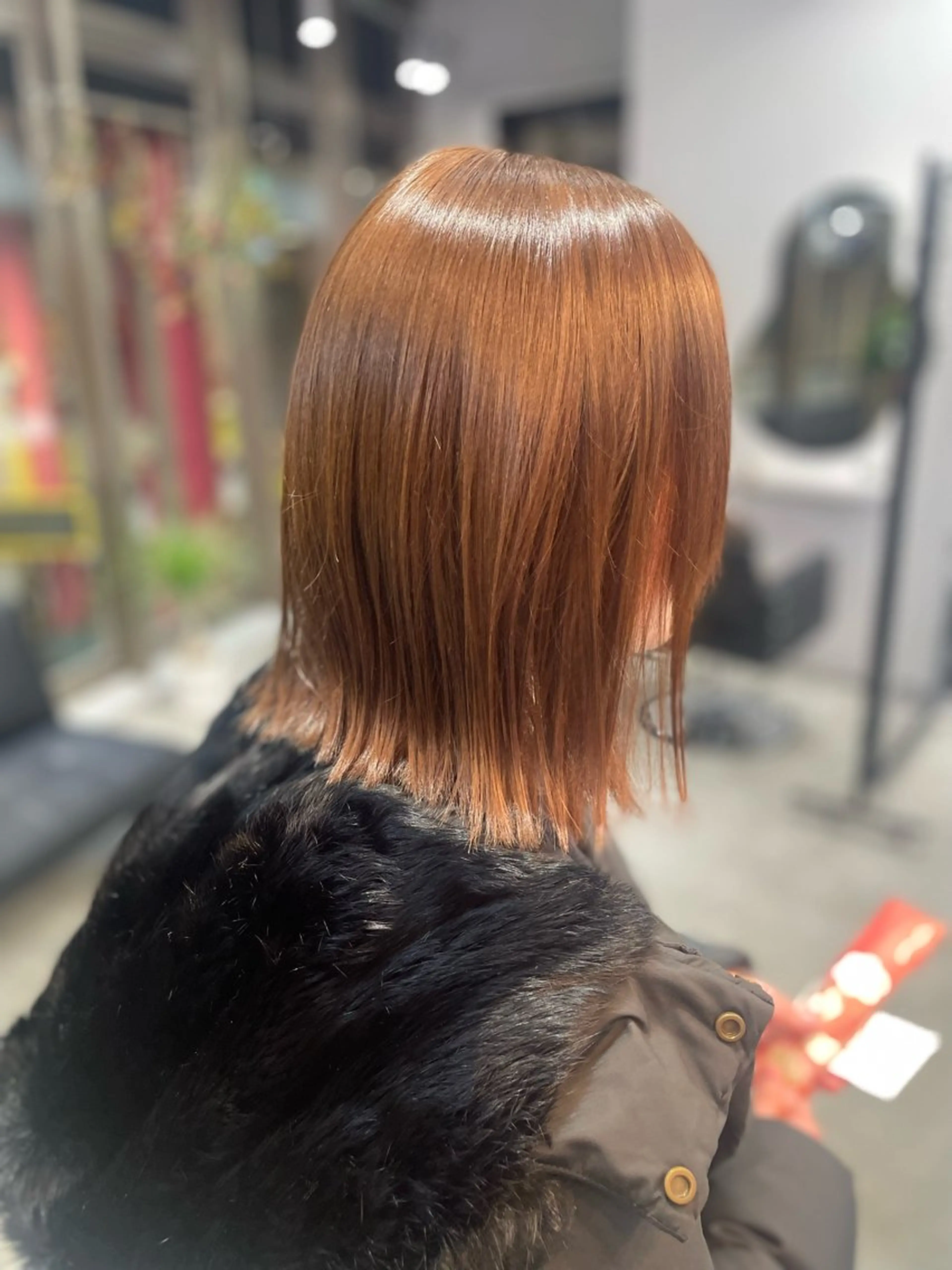 ミディアム 切りっぱなしボブ ボブ 谷田　雅也 タニダ　マサヤのヘアスタイル