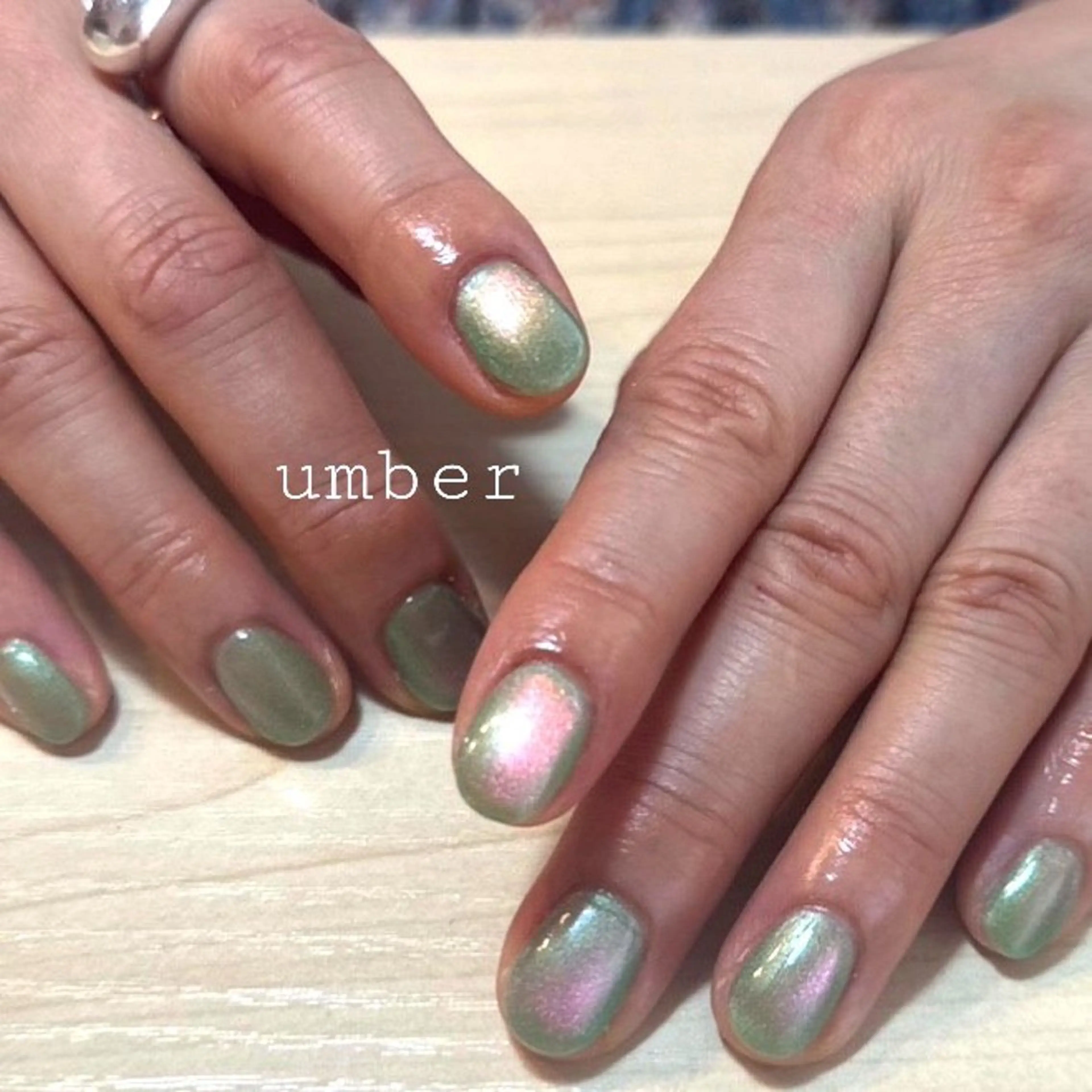 ネイル マグネットネイル ハンドネイル umber 三茶1分のネイルデザイン
