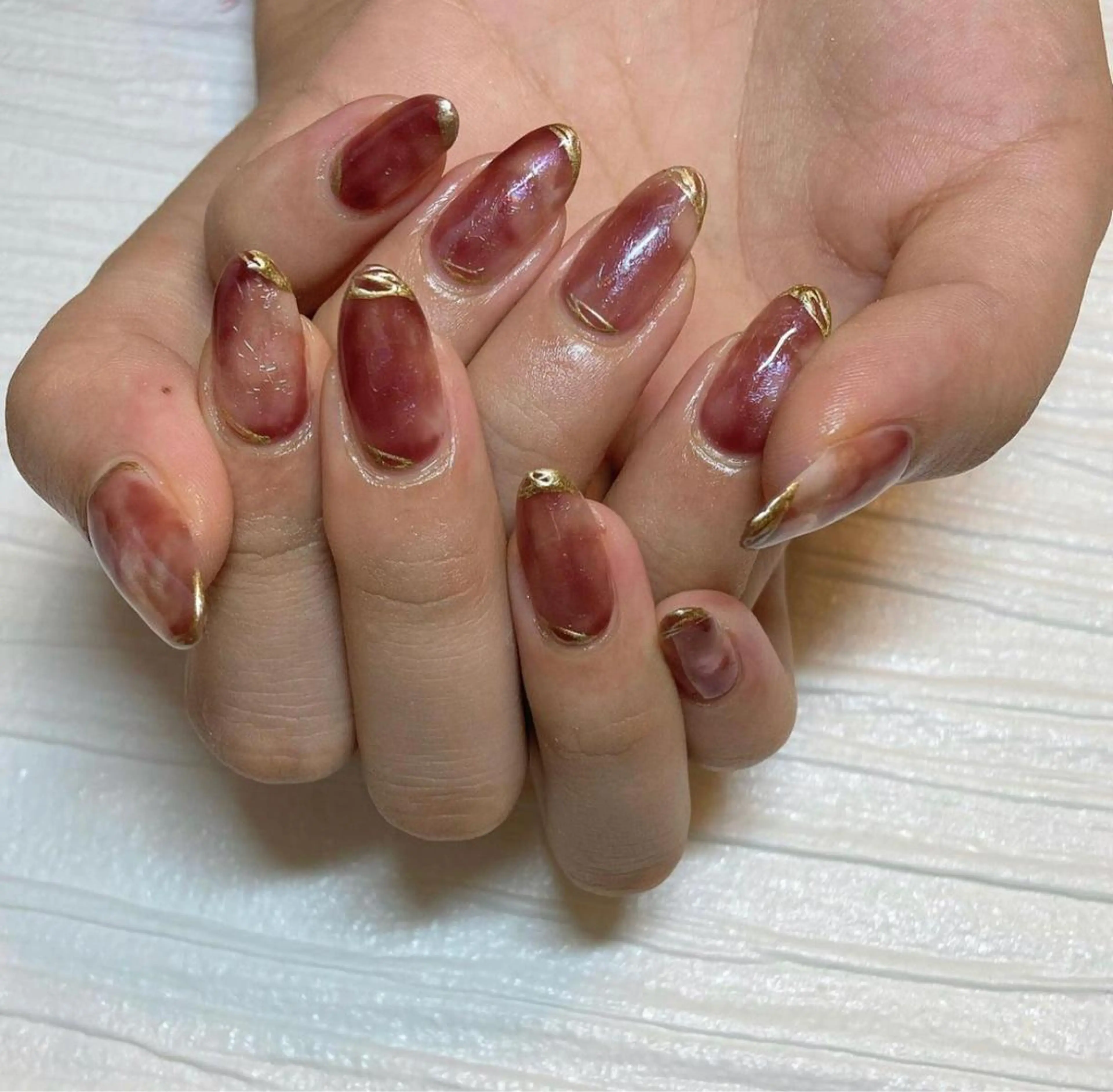 ネイル ミルフィーユ /Tomoeのネイルデザイン