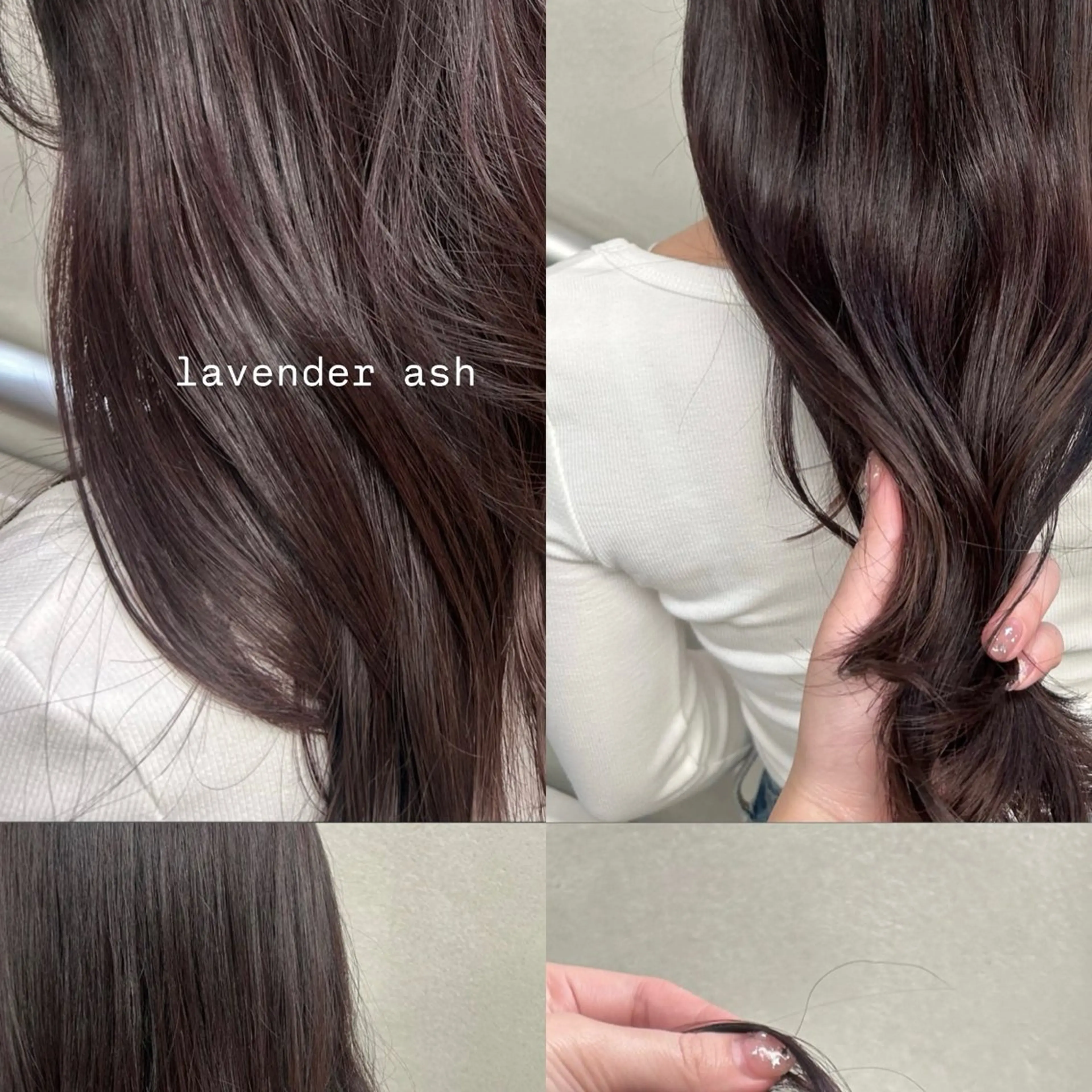 セミロング カラー アッシュ ラベンダーカラー ラベンダーアッシュ カット ヘアカラー トリートメント 🫧 似合わせ / 冨成　渚咲のヘアスタイル