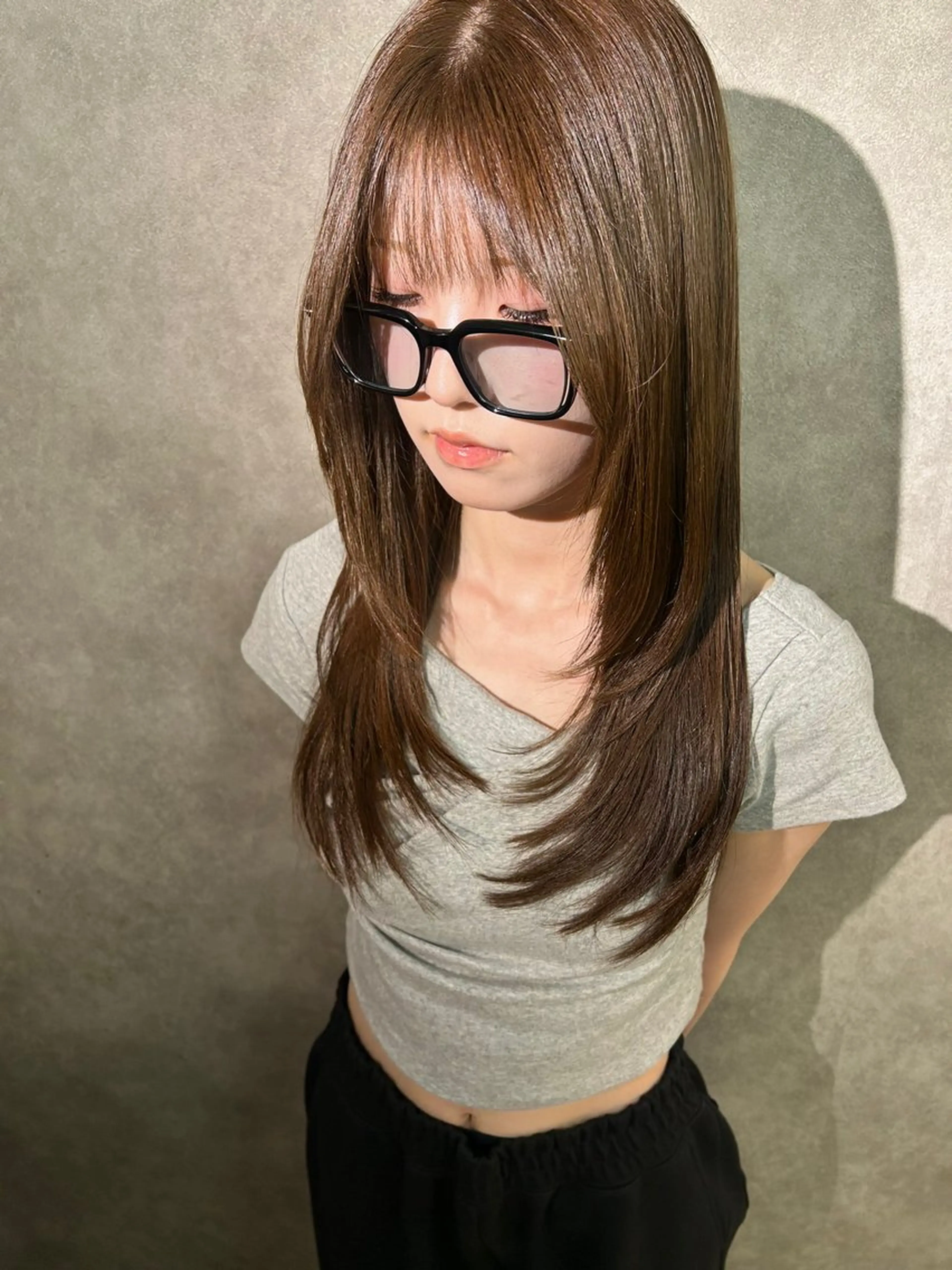 アディクシーカラー＋レベル1髪質改善トリートメント【nui 茨木】の写真