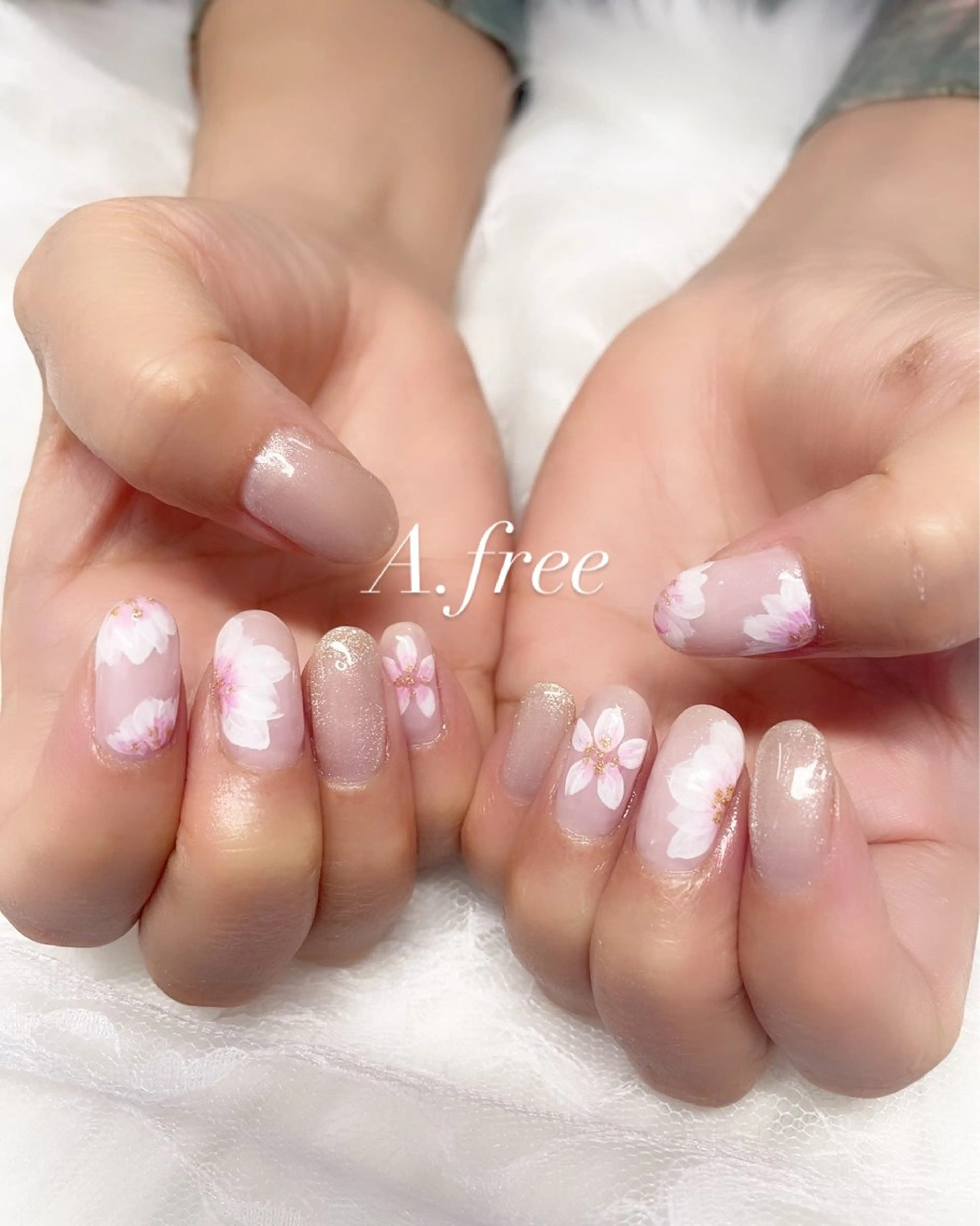 ネイル ハンドネイル A.free✧*｡ アレルギー対応✧*｡のネイルデザイン