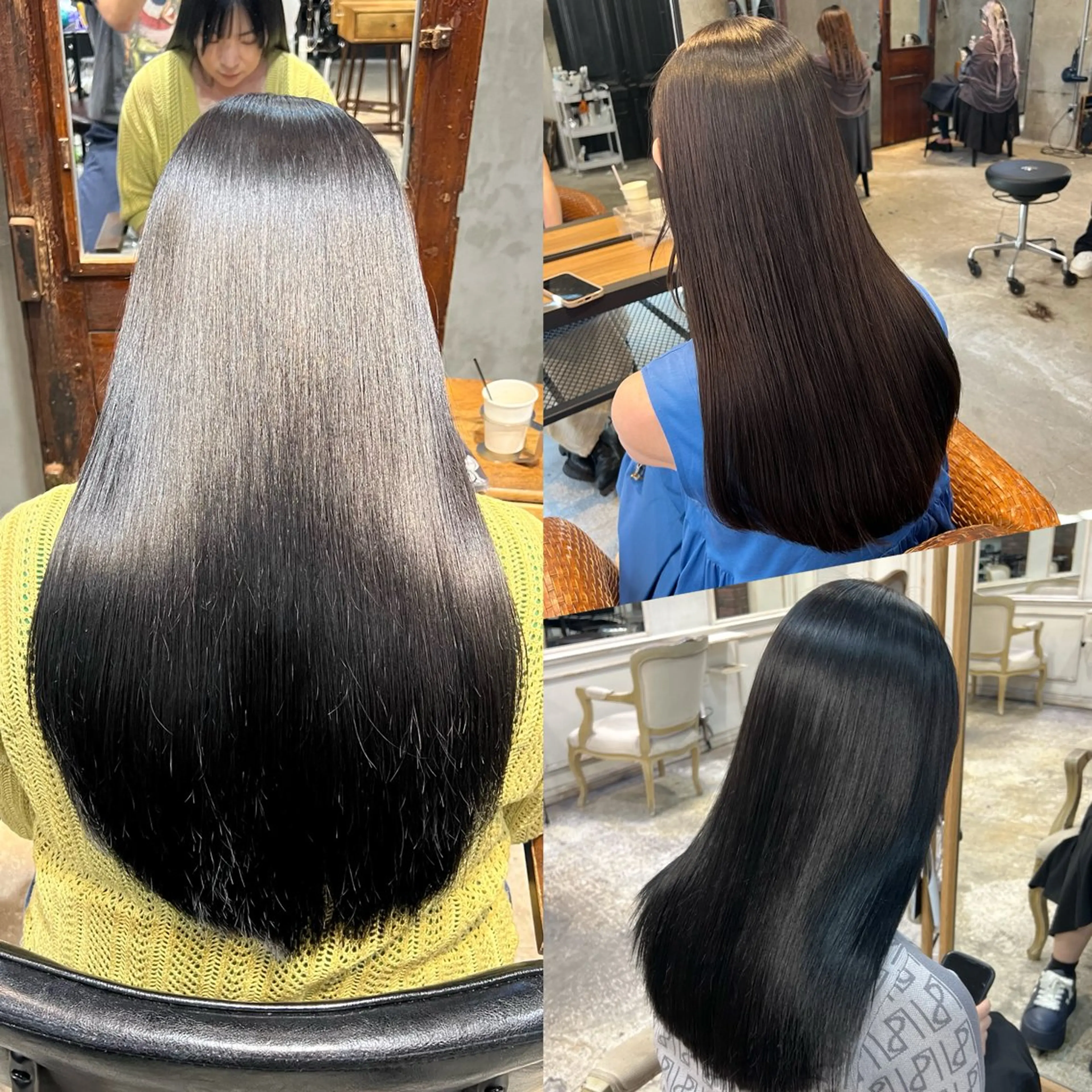 ロング カラー ヘアアレンジ 黒髪 ロング 縮毛矯正 カット ヘアカラー 縮毛矯正 トリートメント 透明感/艶髪矯正 🪐takushiのヘアスタイル