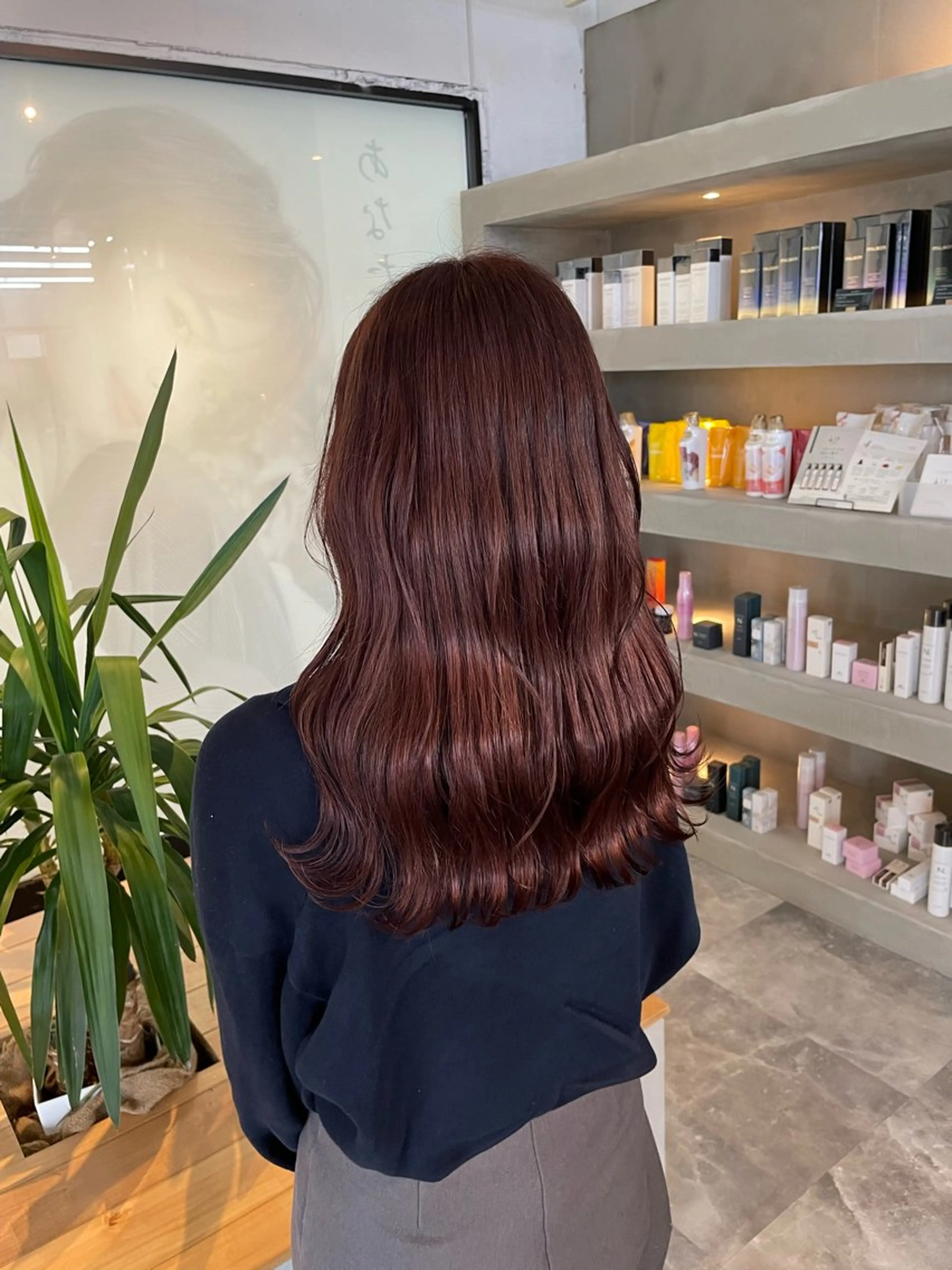 セミロング ピンクブラウン 🧋ミルクティーカラ ー🧋特化小林拓登のヘアスタイル