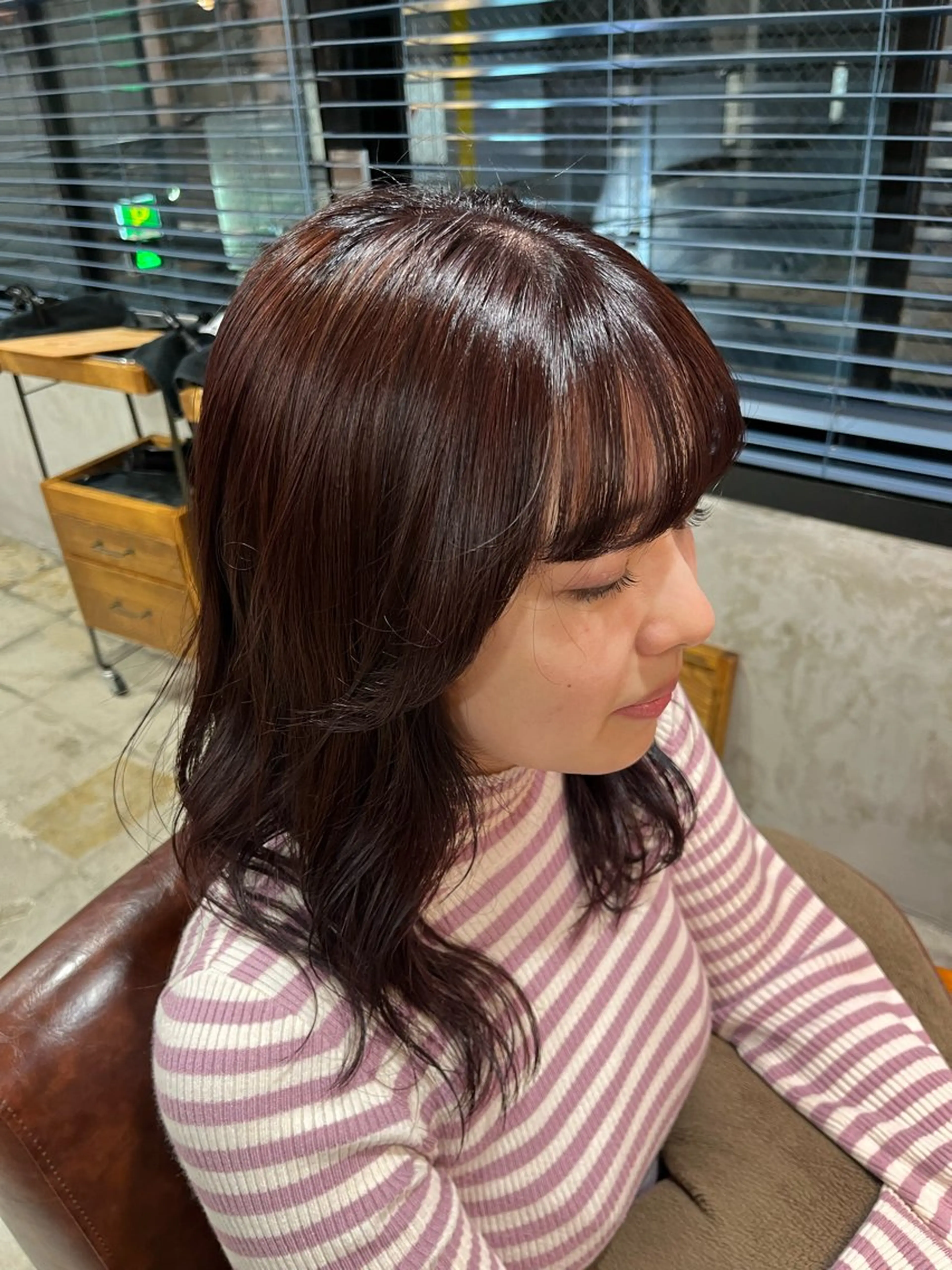カラー レッドカラー niche所属・niche　東 くるみ 🩰のヘアスタイル