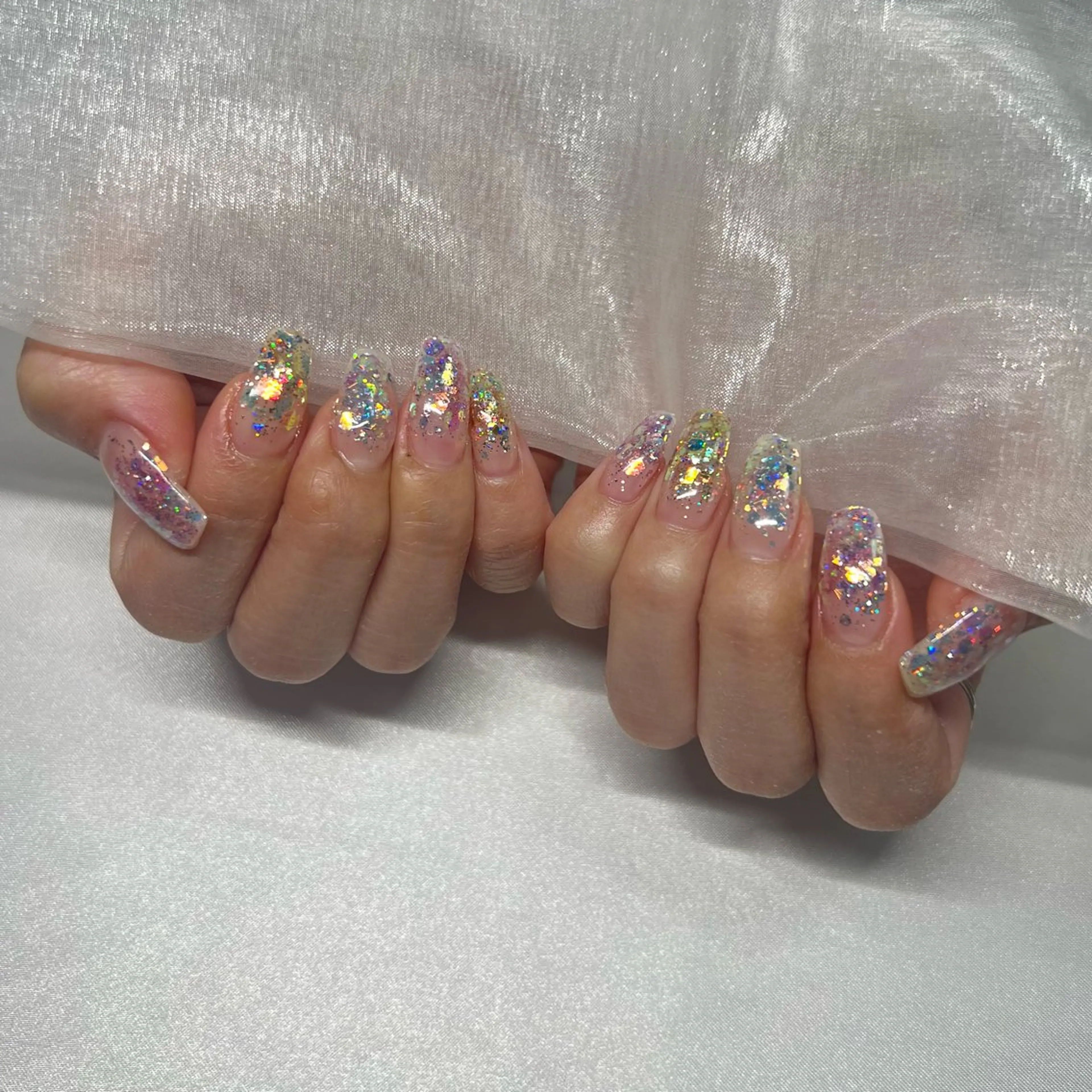 ネイル ジェルネイル 韓国ネイル ラメ(グリッター) マグネットネイル ミラーネイル ハンドネイル -nail salon-Reward所属・nail salon Rewardのネイルデザイン