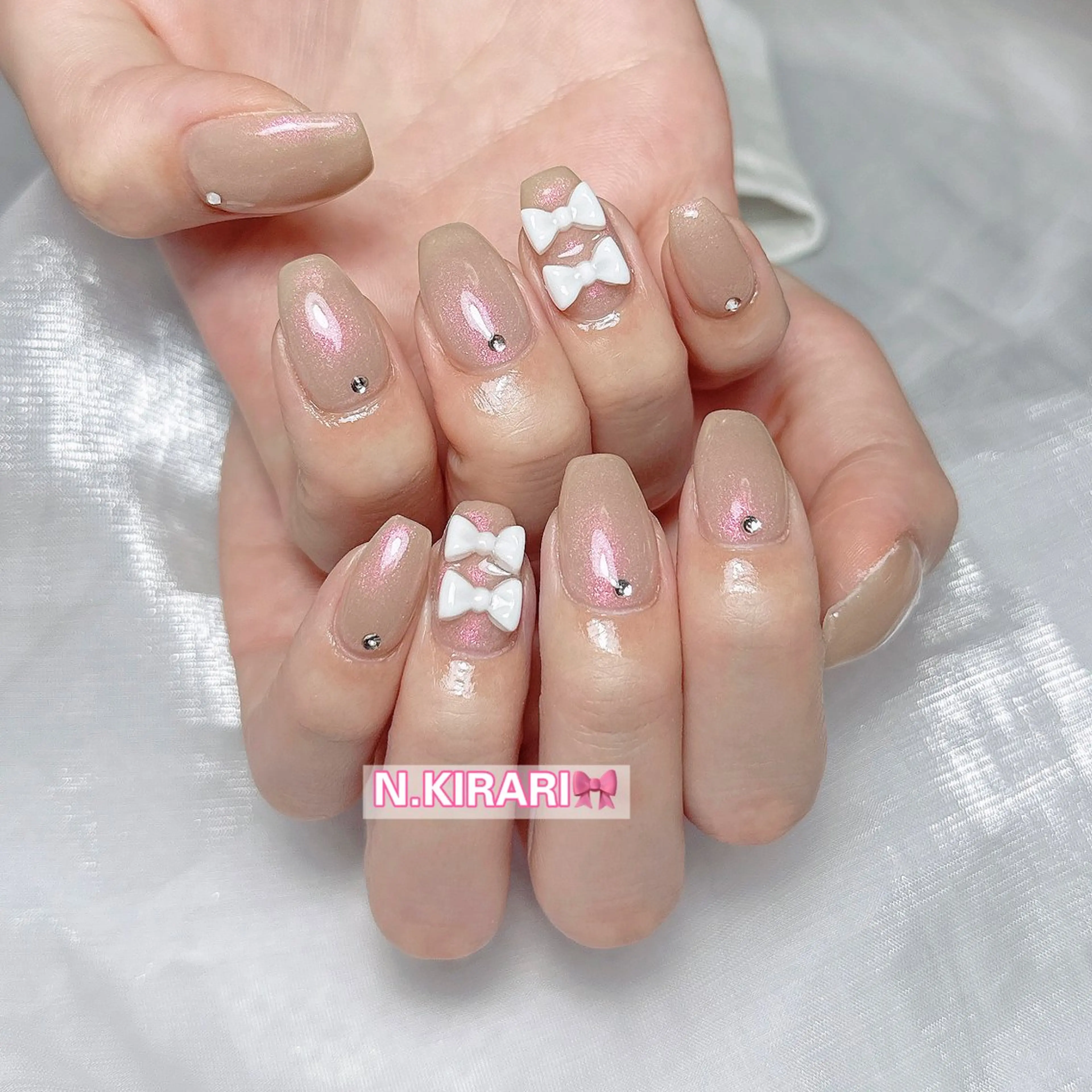 ネイル ストーンネイル ハンドネイル ハンドケア N.KIRARI  nail所属・N.KIRARI nail salonのネイルデザイン