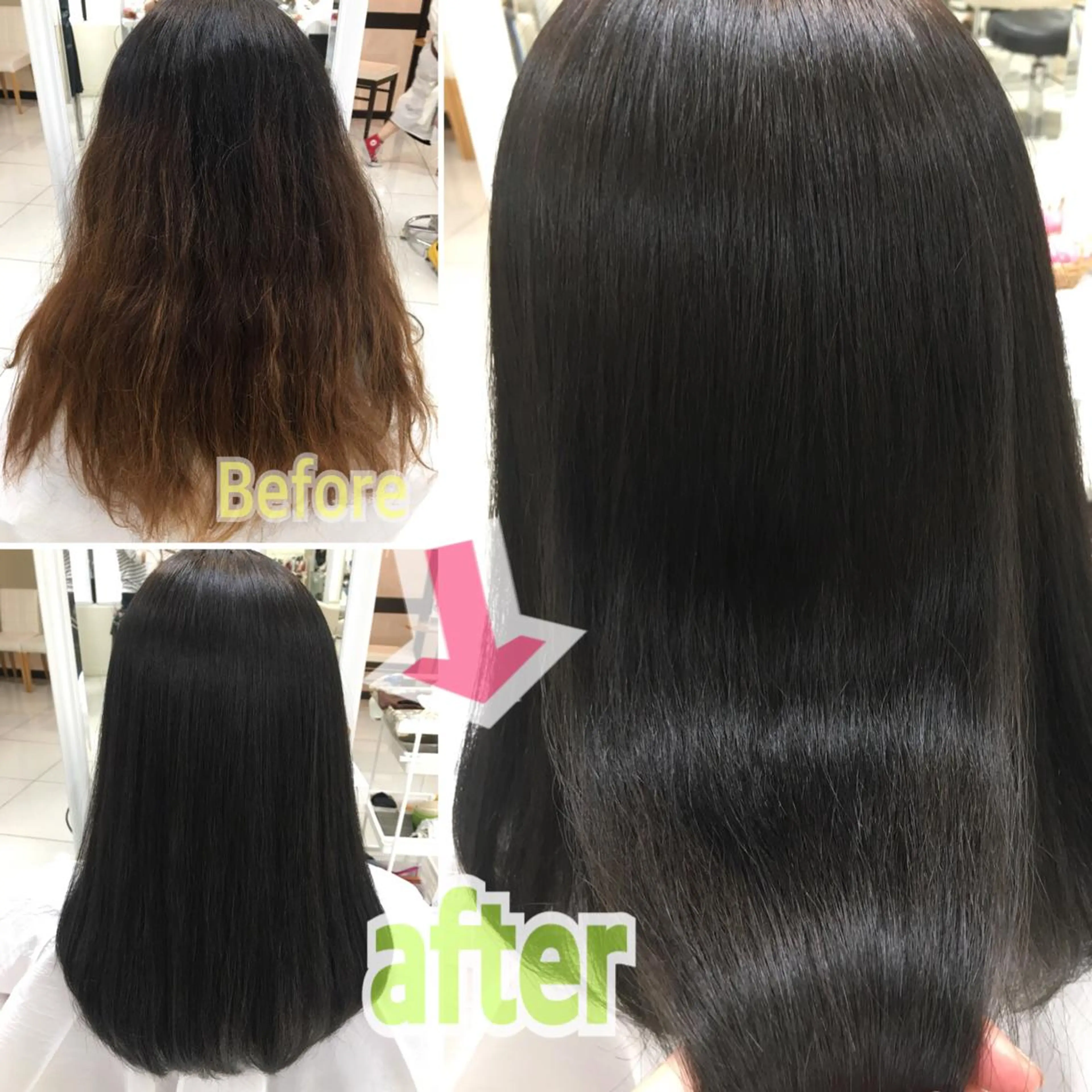 ロング パーマ 縮毛矯正 カット 縮毛矯正 トリートメント K kasumiのヘアスタイル