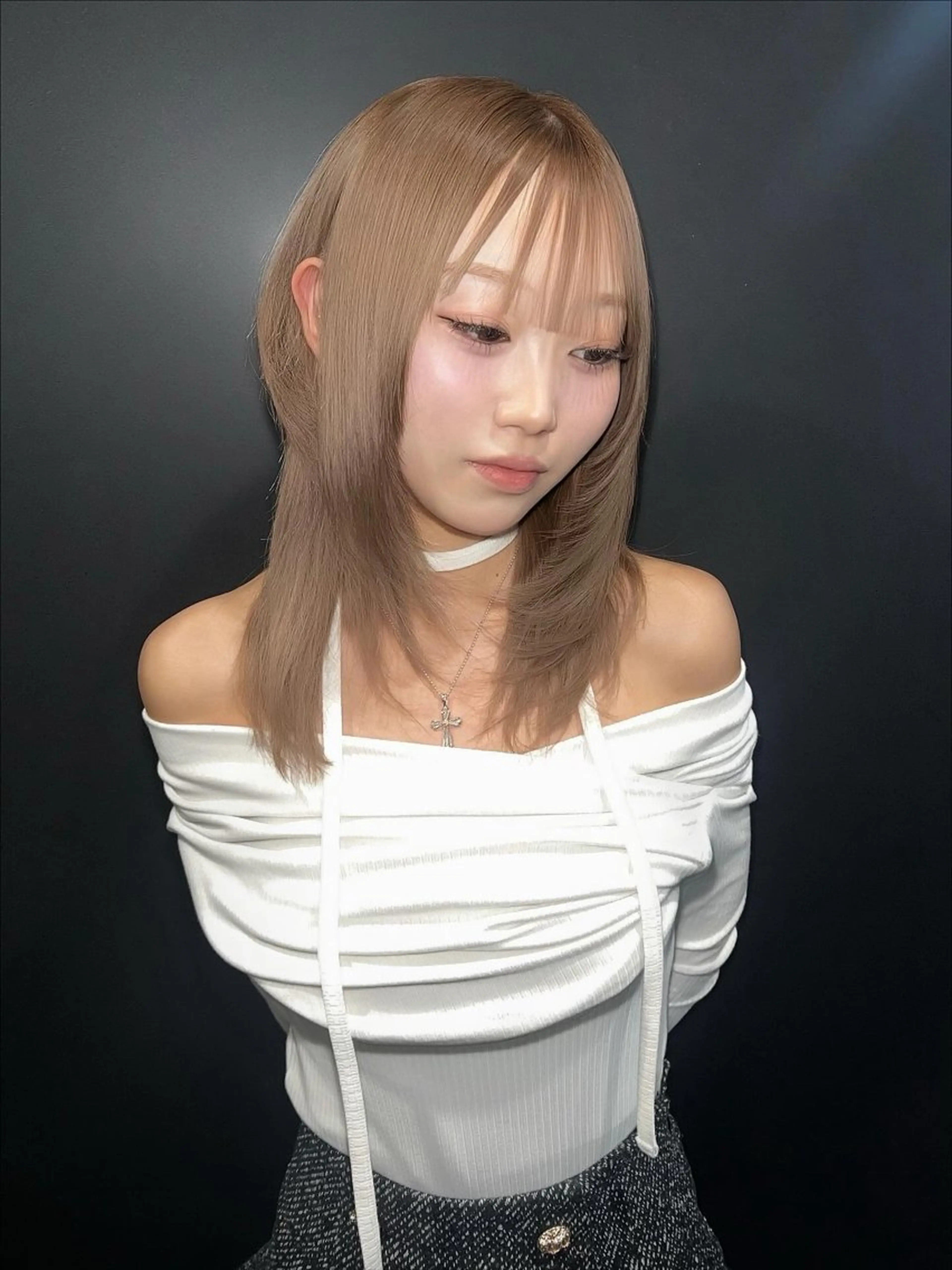 ミディアム ヘアカラー miku /原宿美容師/y2kのヘアスタイル