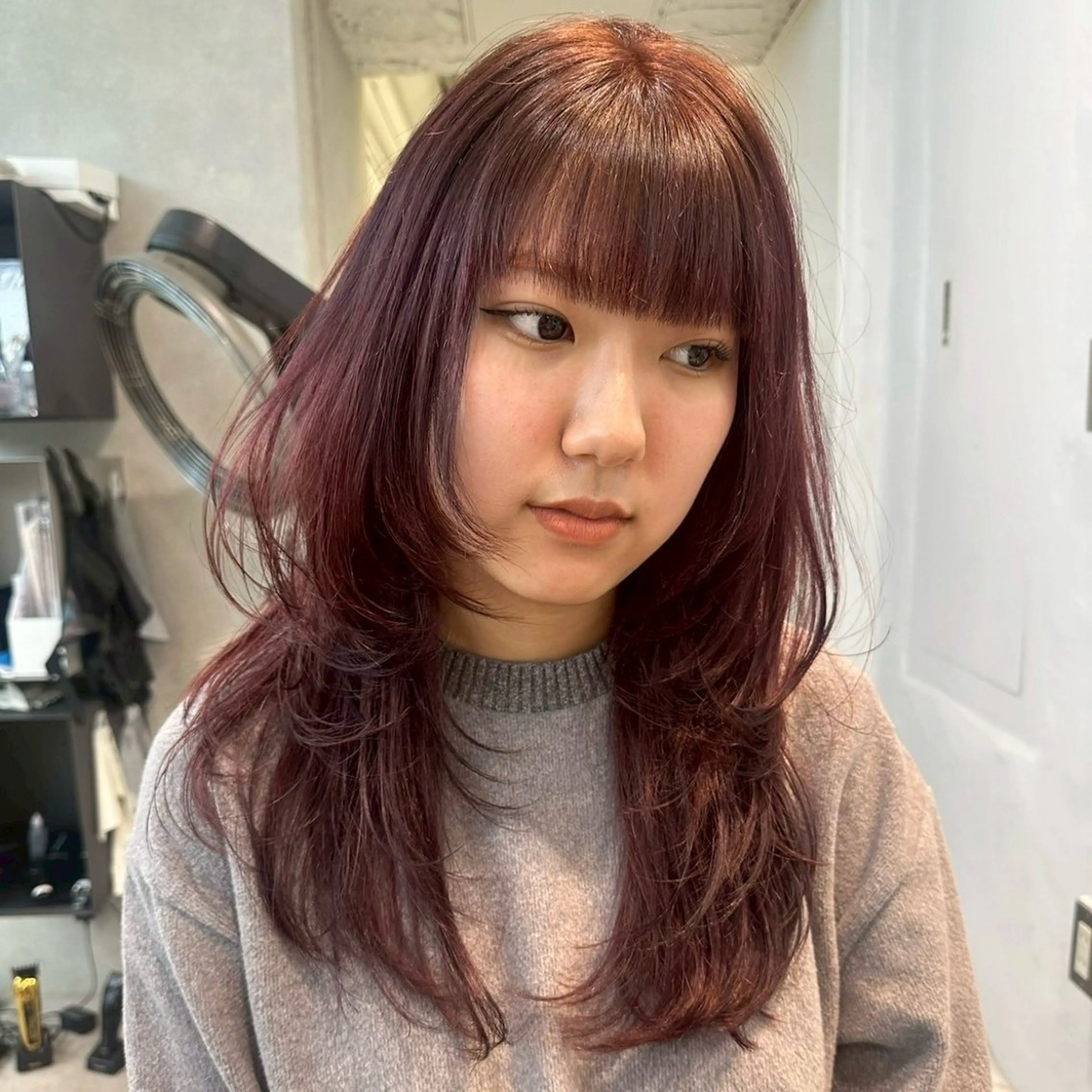 ミディアム カット 平成GAL/ブラウン 系/ココトキのヘアスタイル