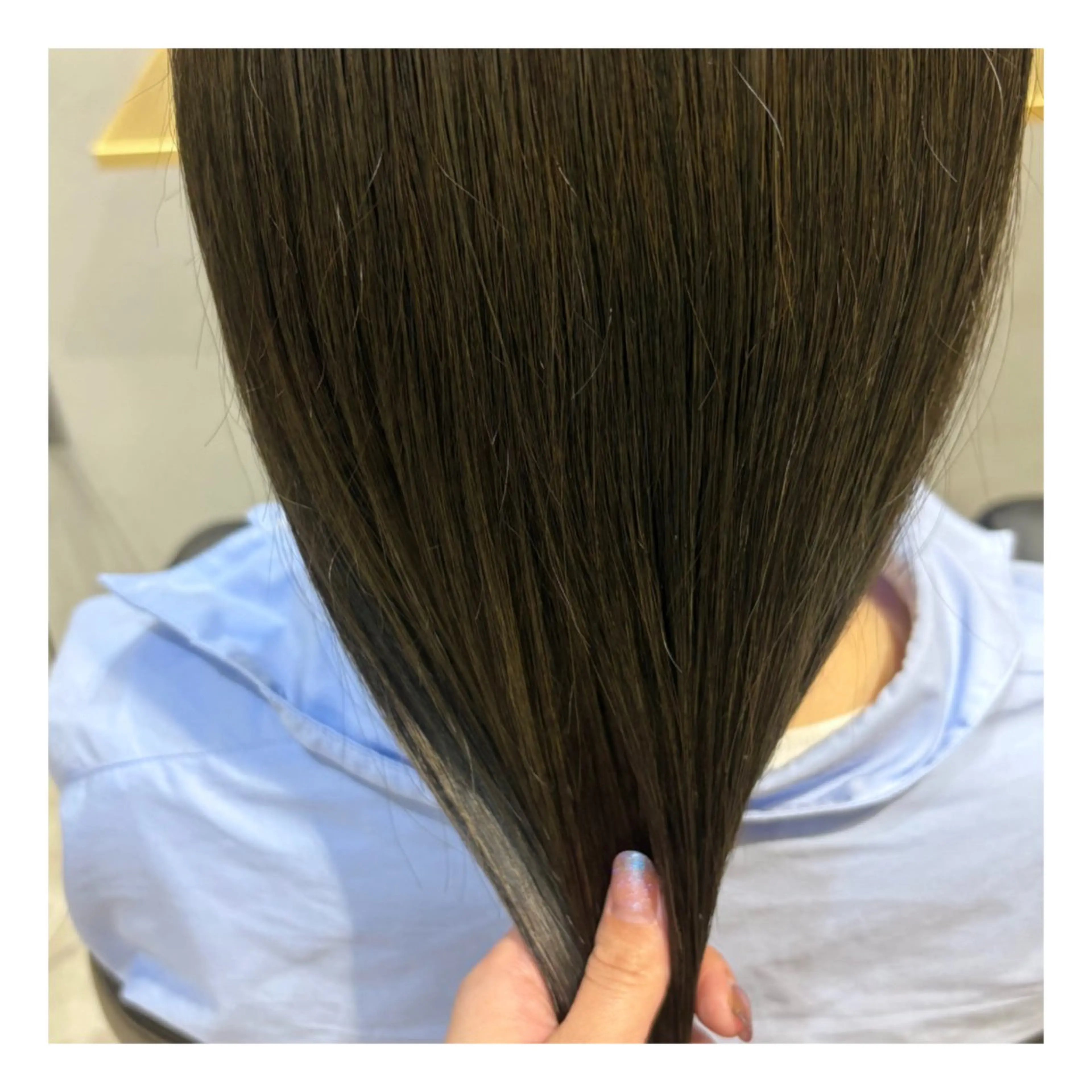 ロング カラー ブラウンカラー オリーブブラウン ヘアカラー ワンカラー特別価格 /表参道/ことりのヘアスタイル